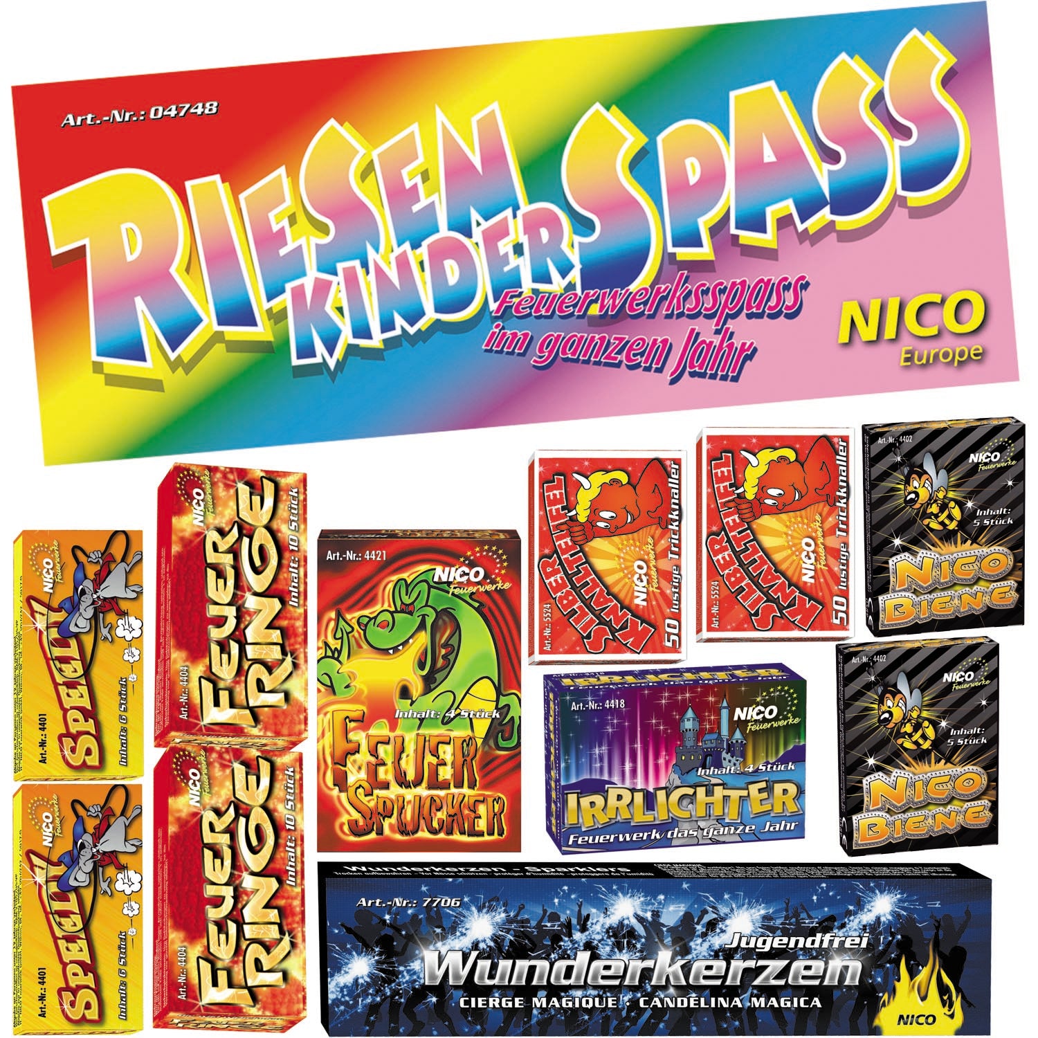 Kinderfeuerwerk Geburtstag Silvester Feuerwerk NICO