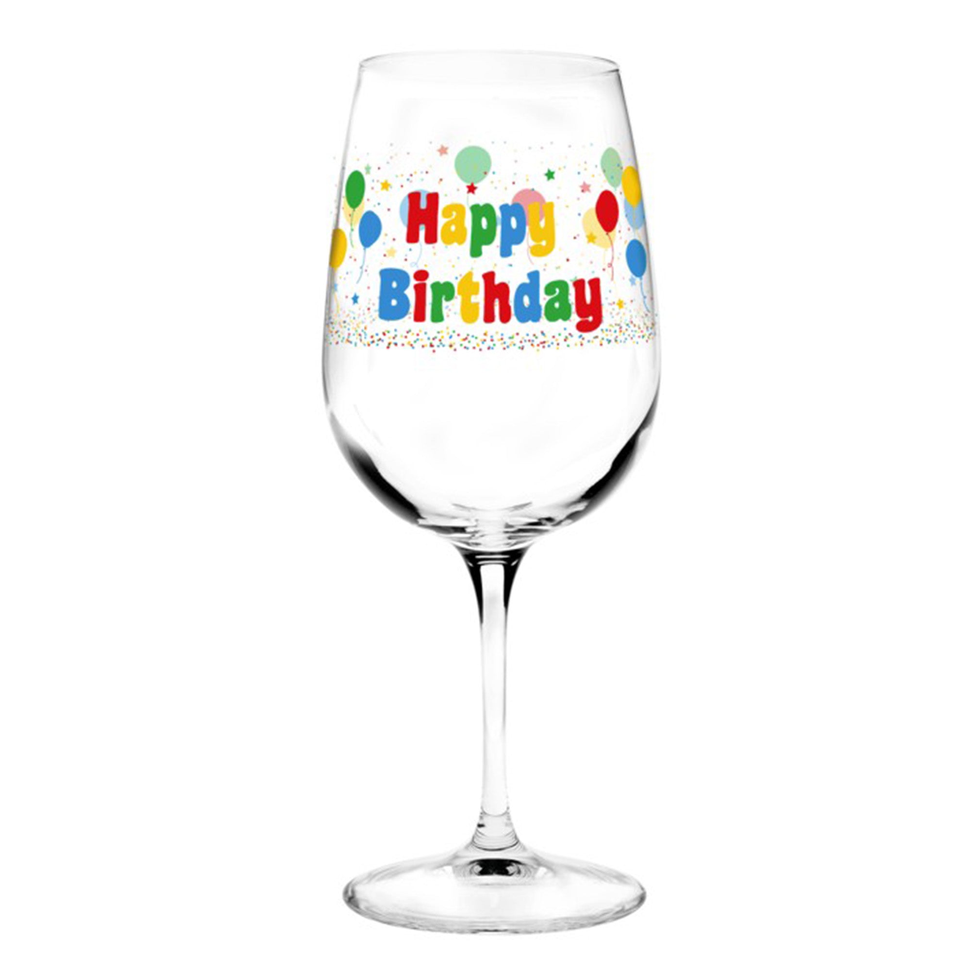 🎉 Weinglas „Happy Birthday“ – Das perfekte Geschenk zum Geburtstag | Geschenkidee für Freundin, Mama, beste Freundin, BFF, Schwester oder Kollegin