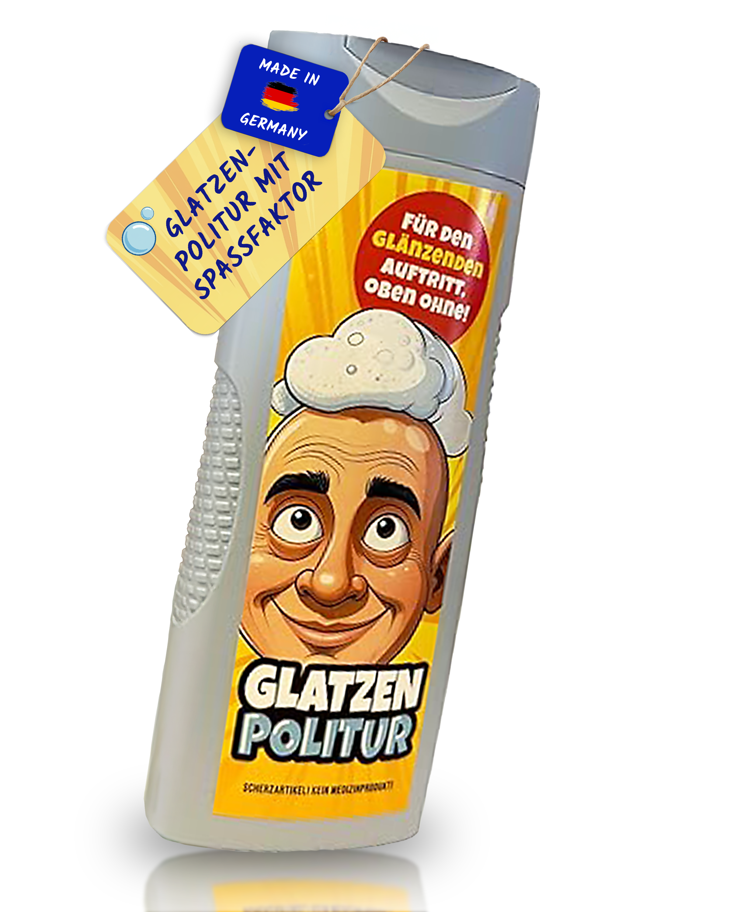 😇GlatzenPolitur - Das legendäre Männerduschgel für strahlend-glänzende Köpfe & gepflegten Humor! | einzigartige Geschenkidee und Männergeschenk 😂