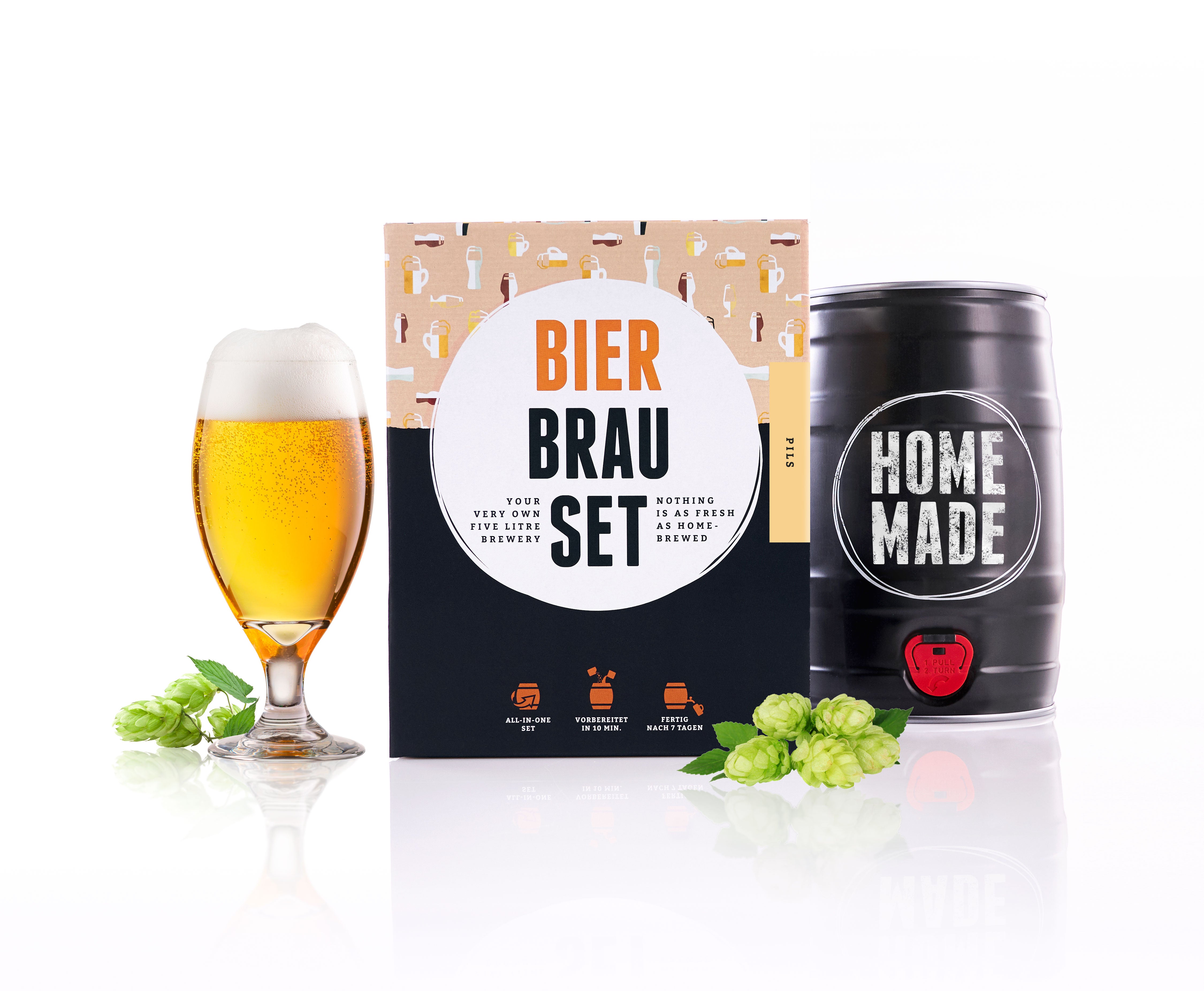 Bierbrauset zum Selberbrauen 5L – Geschenk für Männer, Papa & Bierliebhaber - Braufässchen