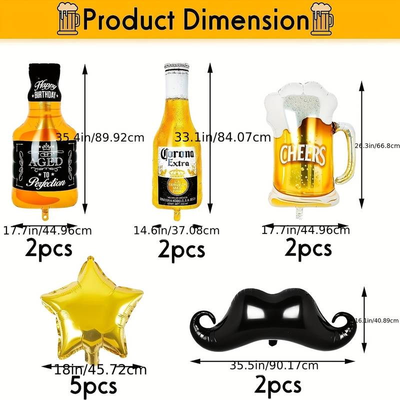 Bier Luftballons Männerparty Männerrunde Geburtstagsparty Deko