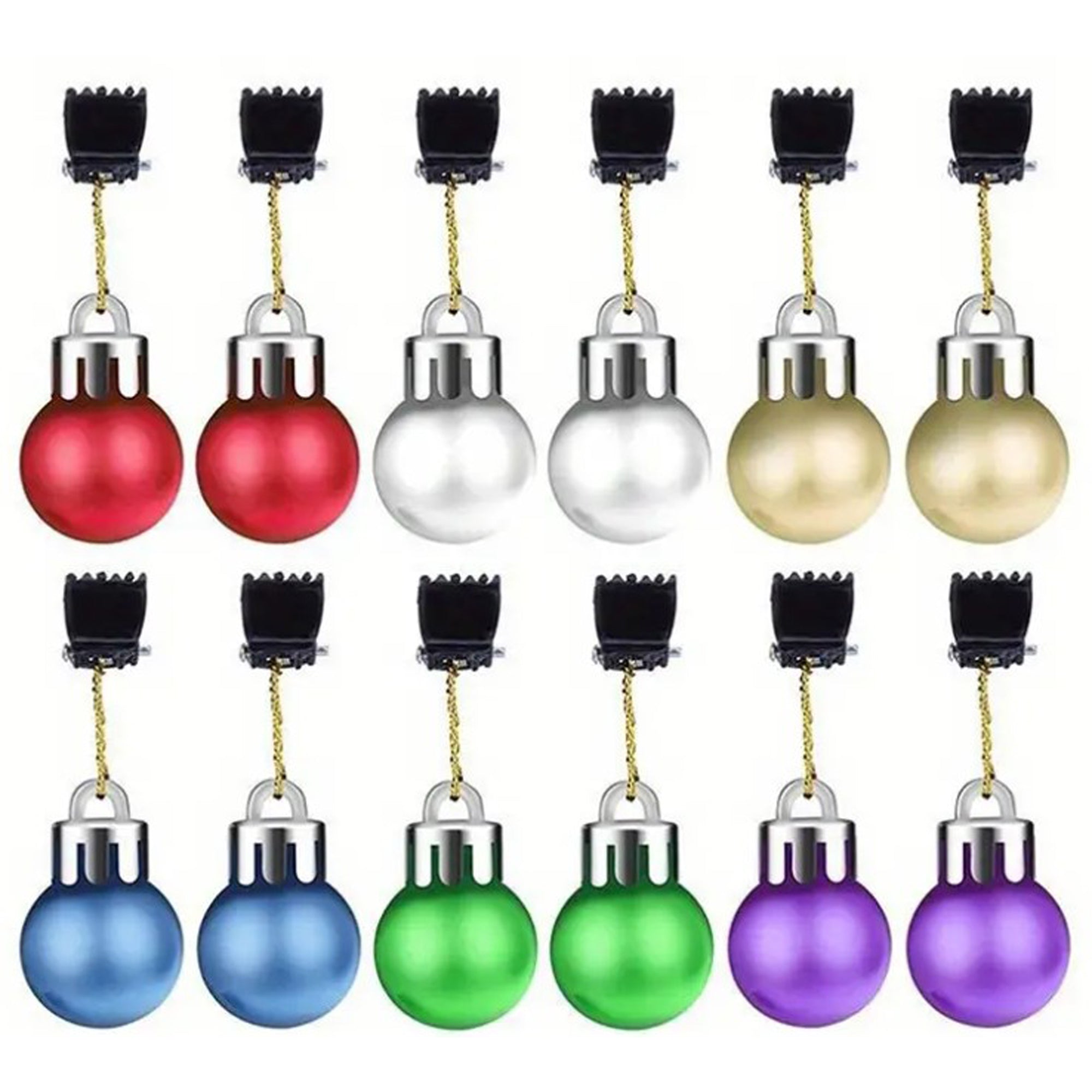 10 Bunte Weihnachtskugeln für Bart & Haare – Lustiger Bartschmuck Weihnachten – Mini Weihnachtsdeko für Männer & Frauen – Weihnachts Accessoires mit Clips – Festlicher Spaß & Geschenkidee