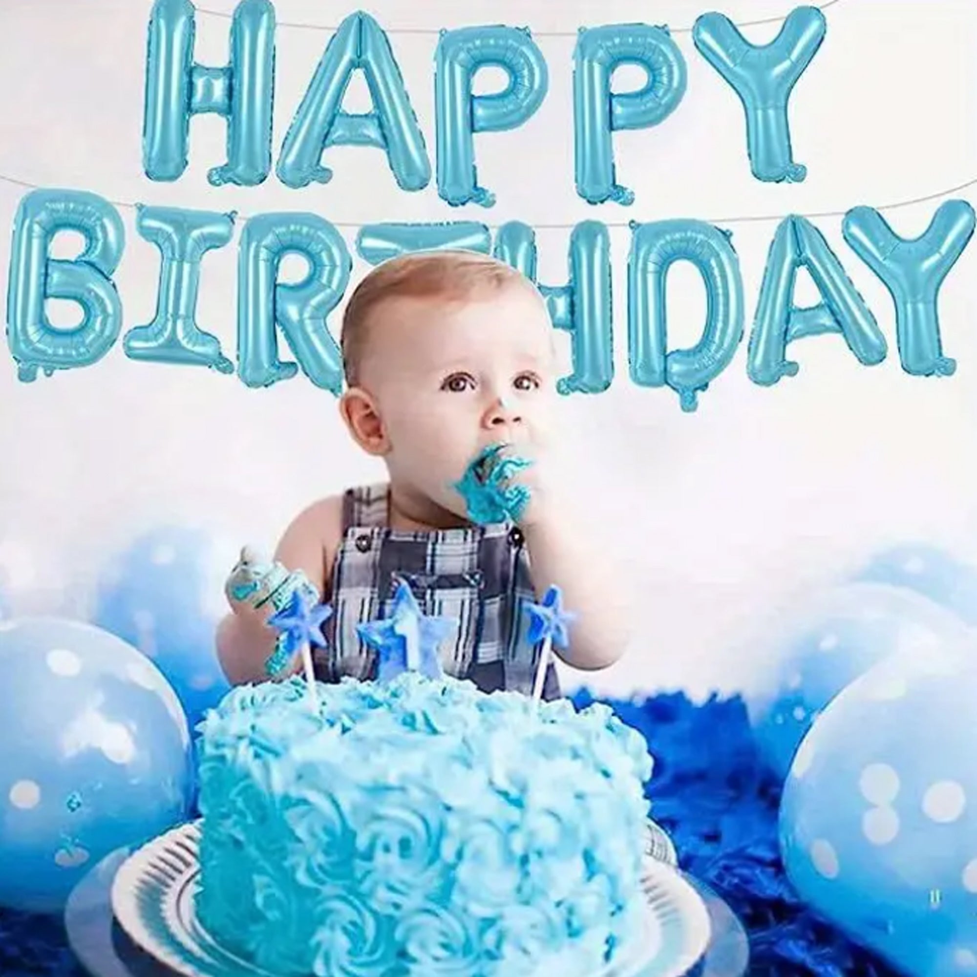 Geburtstagsdekoration Happy Birthday Schriftzug Luftballons