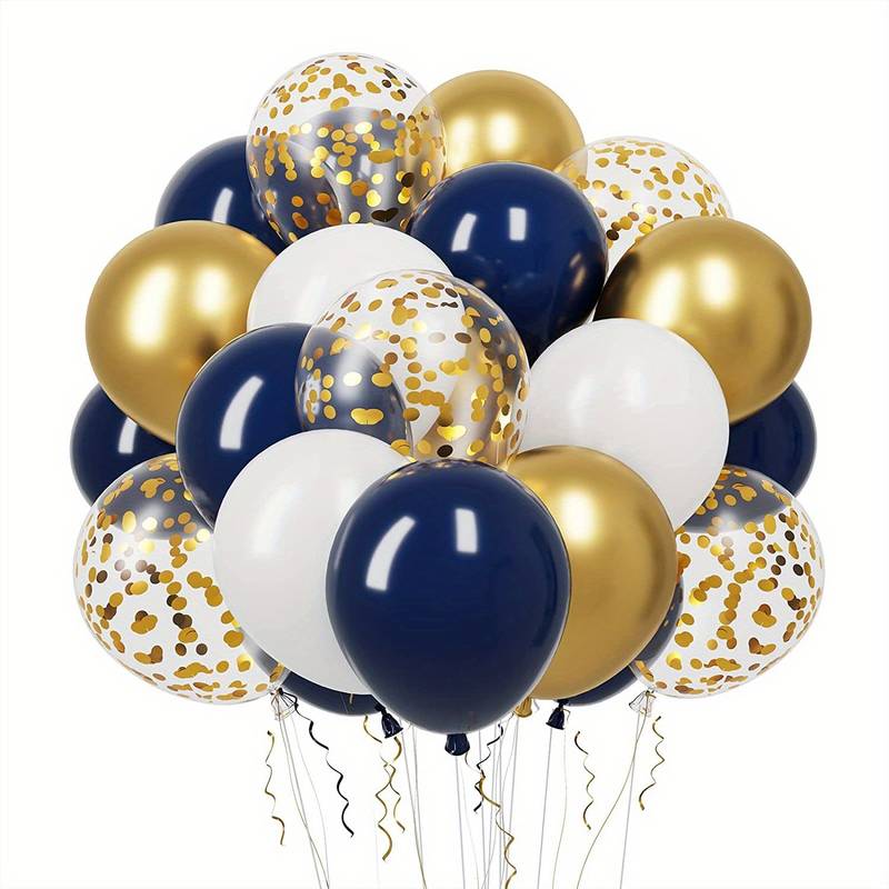 Dekoration 20 Luftballons bunt metallic Konfetti