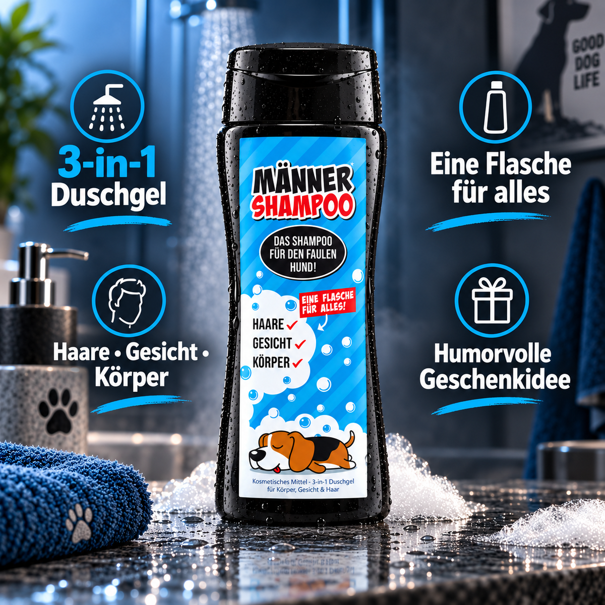 Fauler Hund - Das Männershampoo
