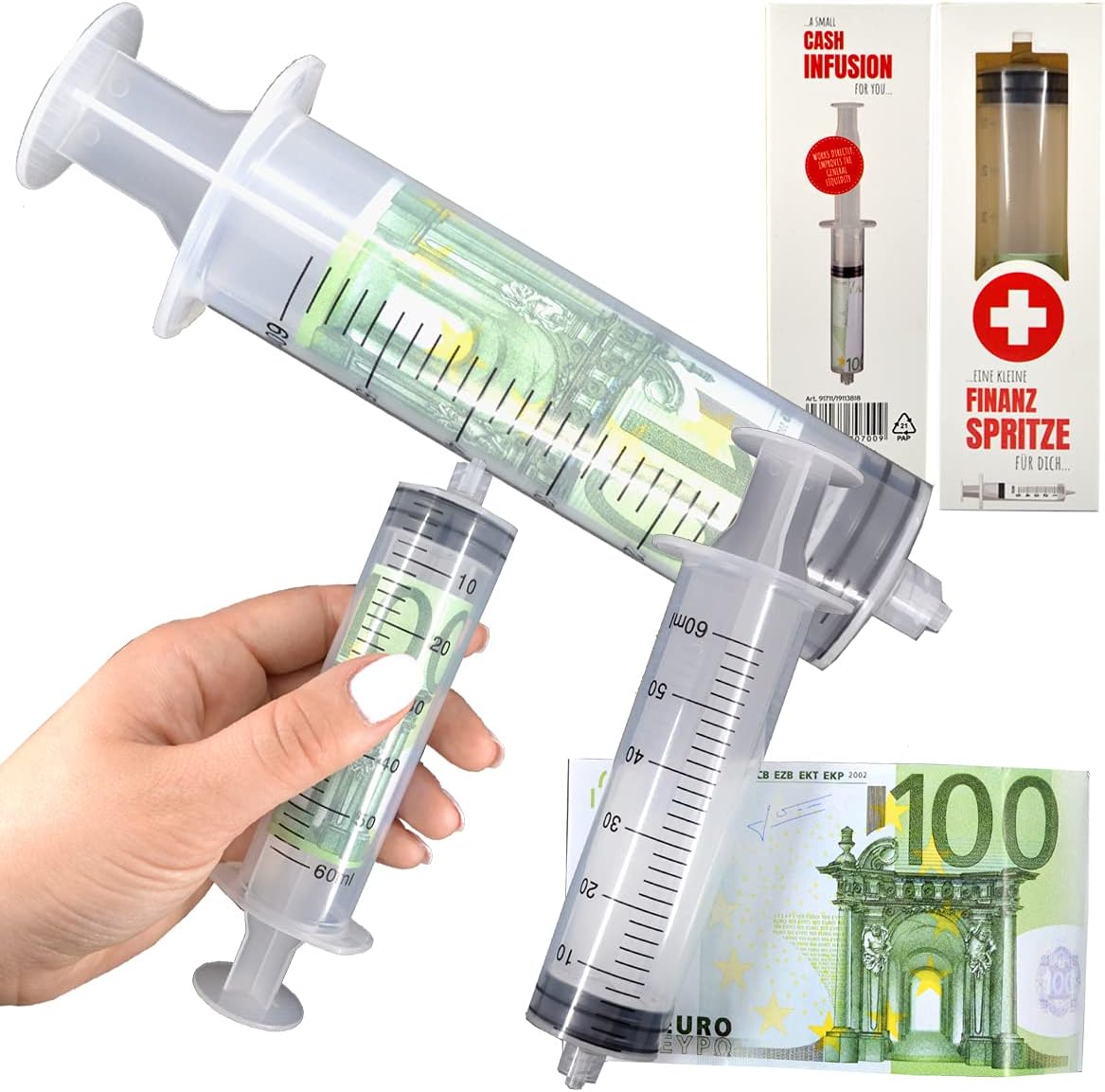 Finazspritze Geldspritze Geldgeschenk Geschenk Geld Geldversteck