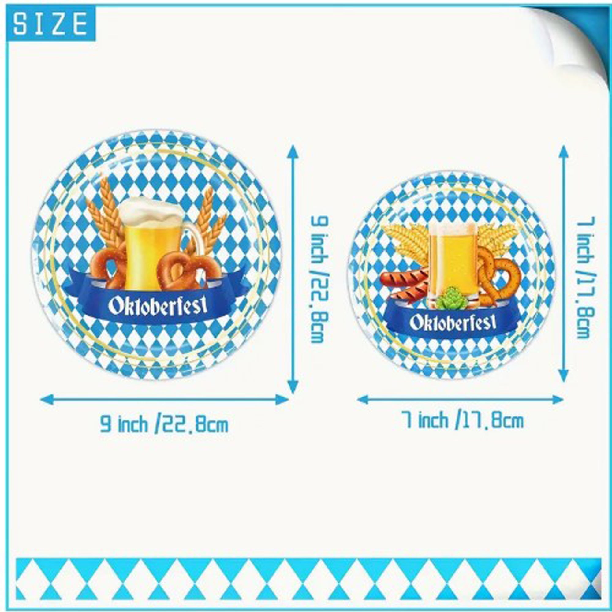 Oktoberfest Mottoparty Tischdekoration 60ig Teiliges Geschirrset