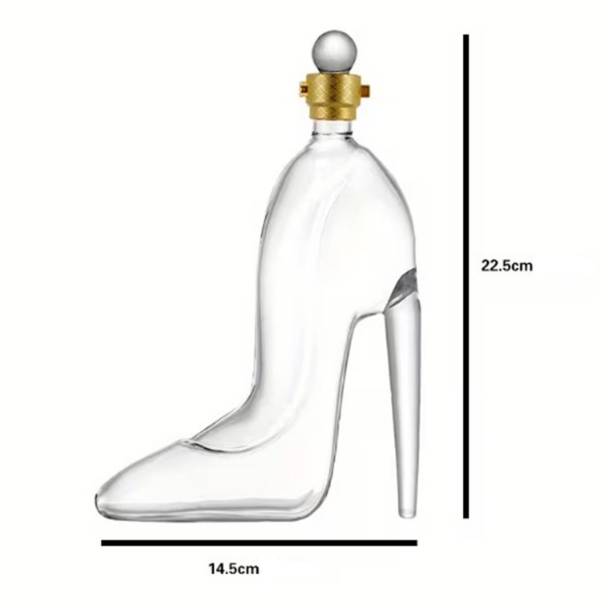 Glaskaraffe High Heel – Eleganter Dekanter aus Glas Geschenk für Frauen & Freundinnen