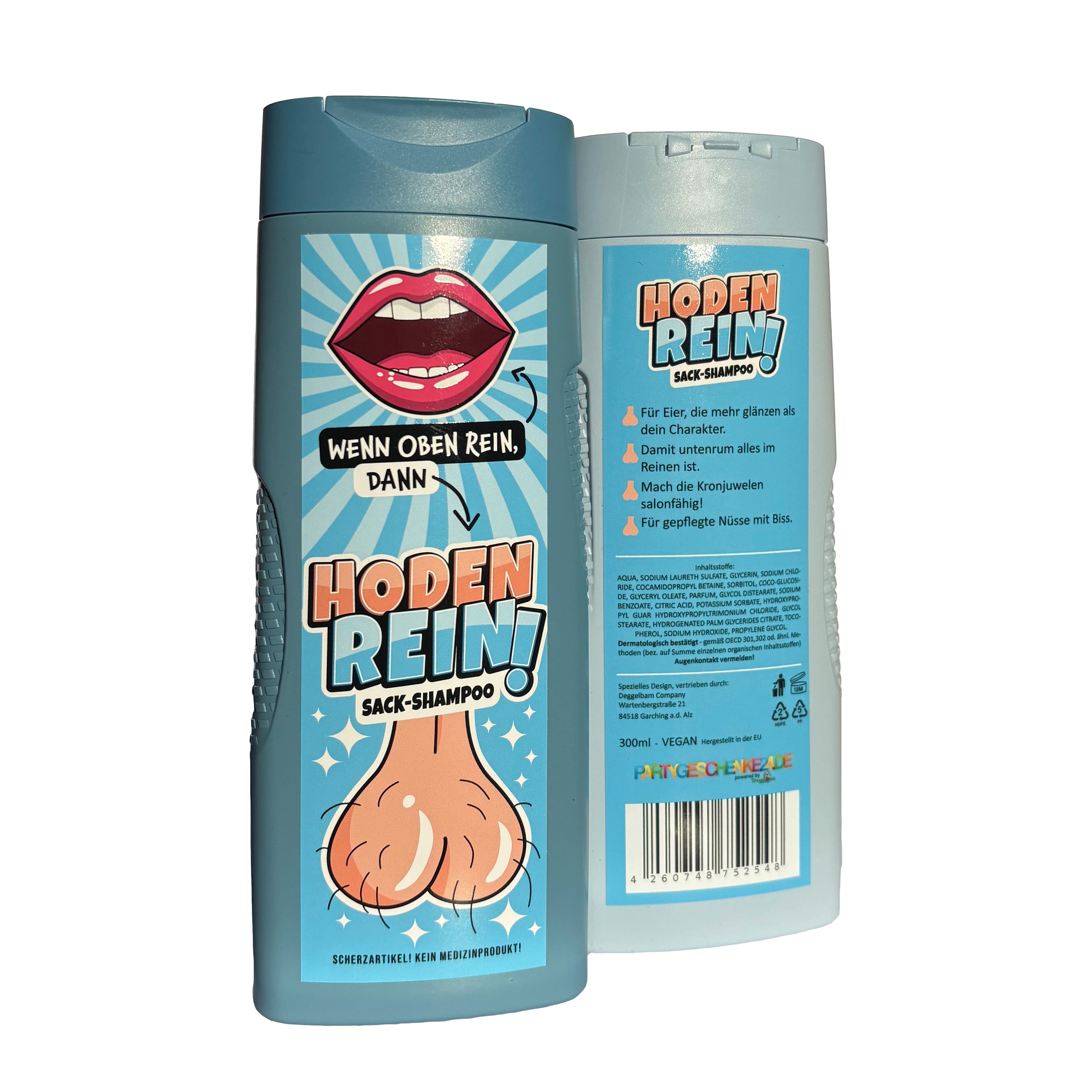 Hoden Rein Duschgel – Lustiges Männer Duschgel | Witziges Geschenk für Männer, JGA, Vatertag, Geburtstag | Männerpflege mit Humor | Fun Duschgel & Scherzartikel für echte Kerle - HODENREIN