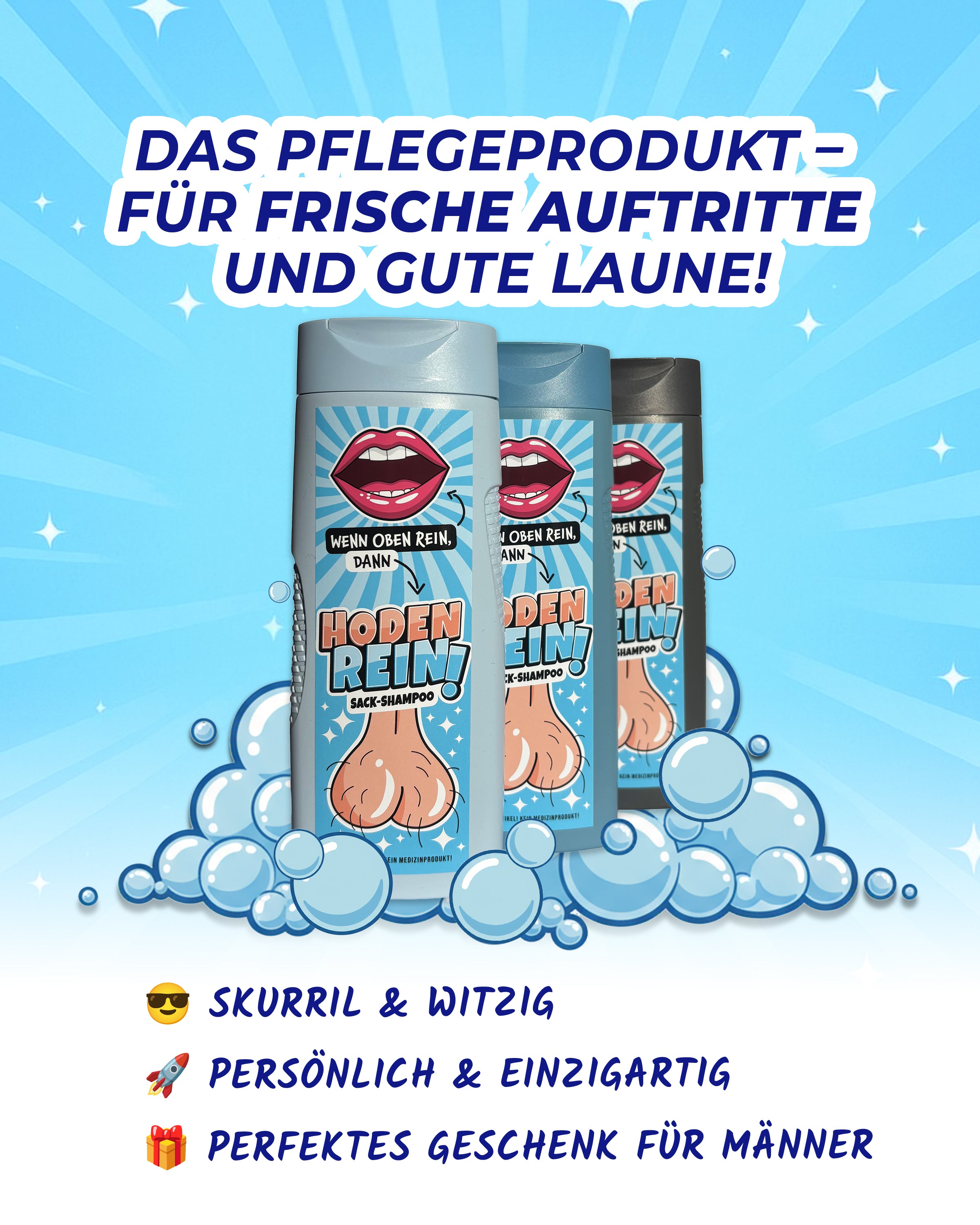 Duschgel Hodenrein Geschenkidee lustiges Geschenk für Männer