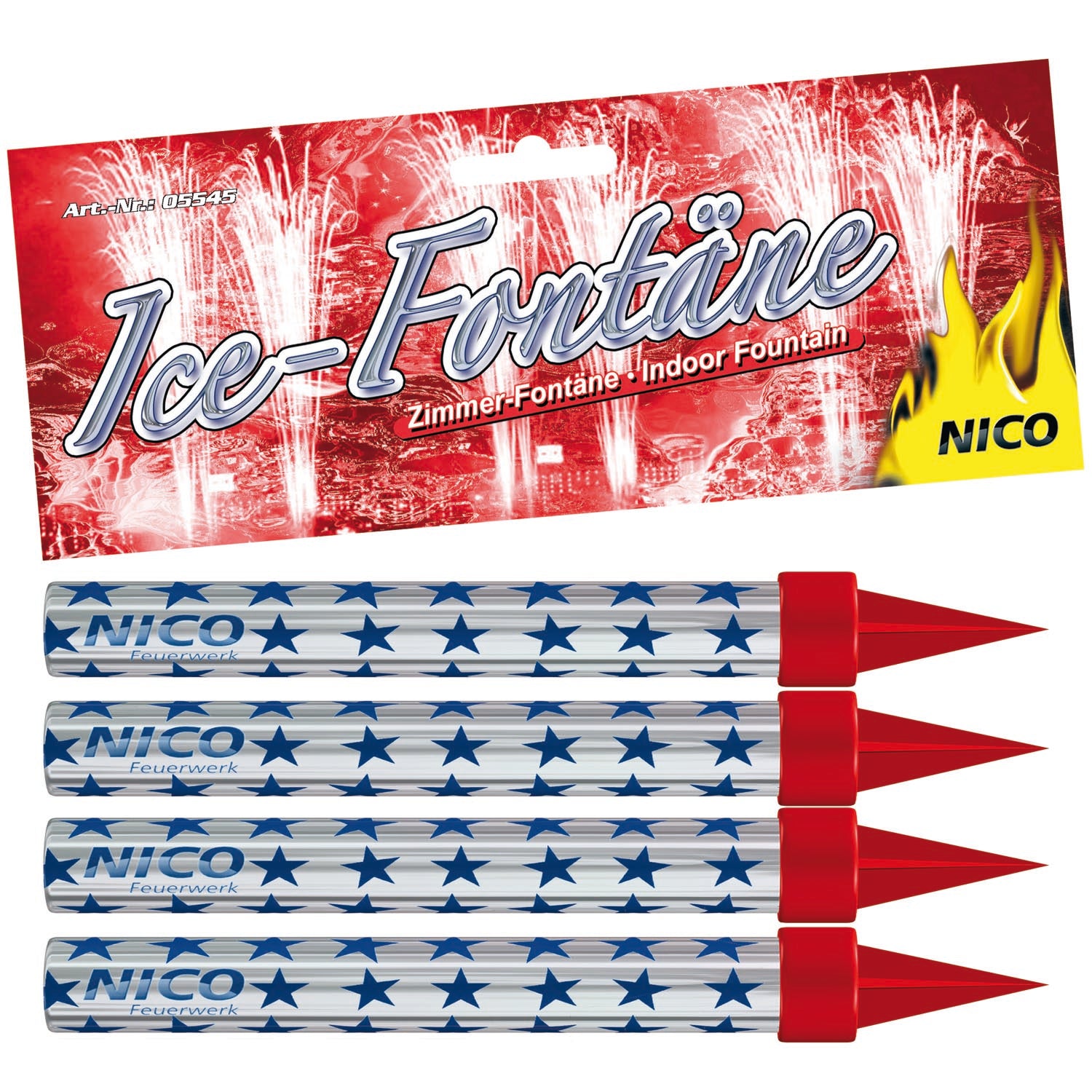 Ice-Fontäne Zimmerfeuerwerk Handfontäne Tortenfontäne