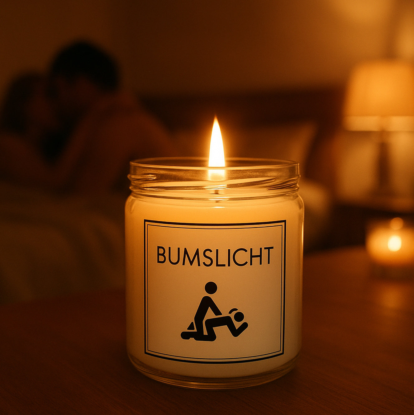 Witzige Kerze mit Spruch - vegan und nachhaltig