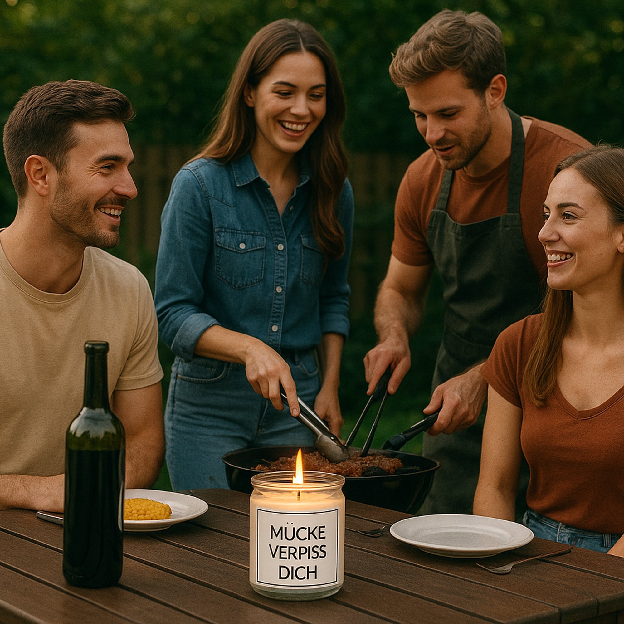 Witzige Kerze mit Spruch - vegan und nachhaltig