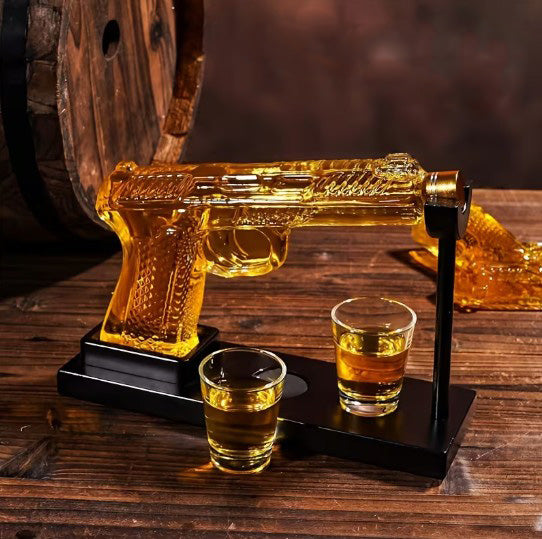 Geschenk Pistole Schnapsglas Dekanter Karaffe