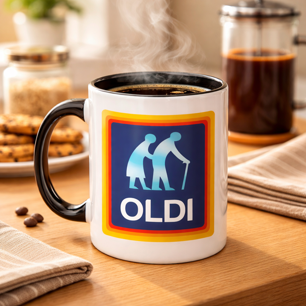 OLDI Tasse – Lustige Kaffeetasse als Geschenk für Senioren, Oma, Opa, Mama & Papa