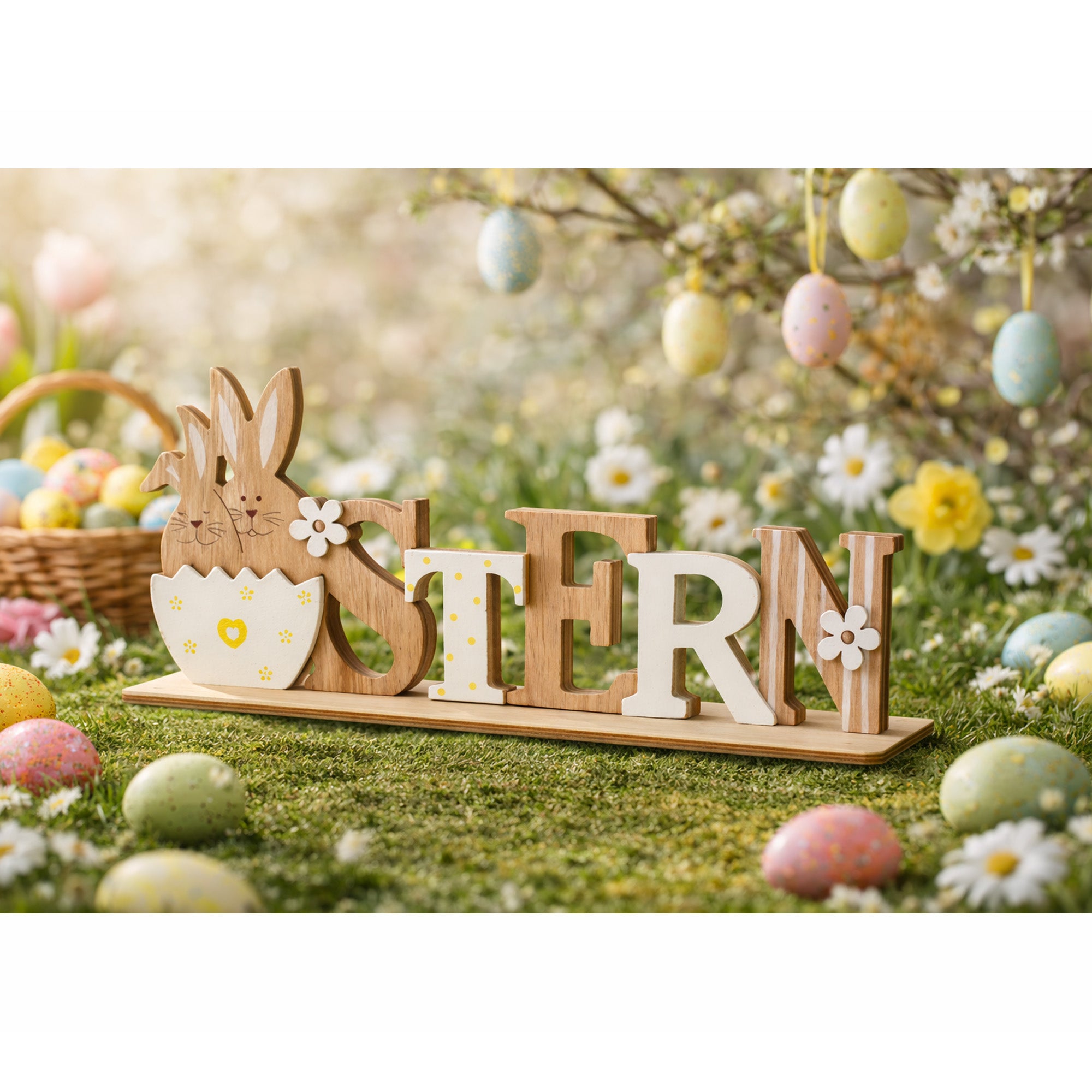 Osterdeko Ostern Hase Holzschild