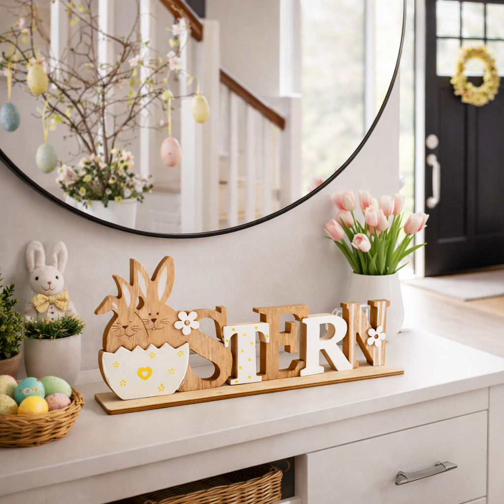 Osterdeko Ostern Hase Holzschild