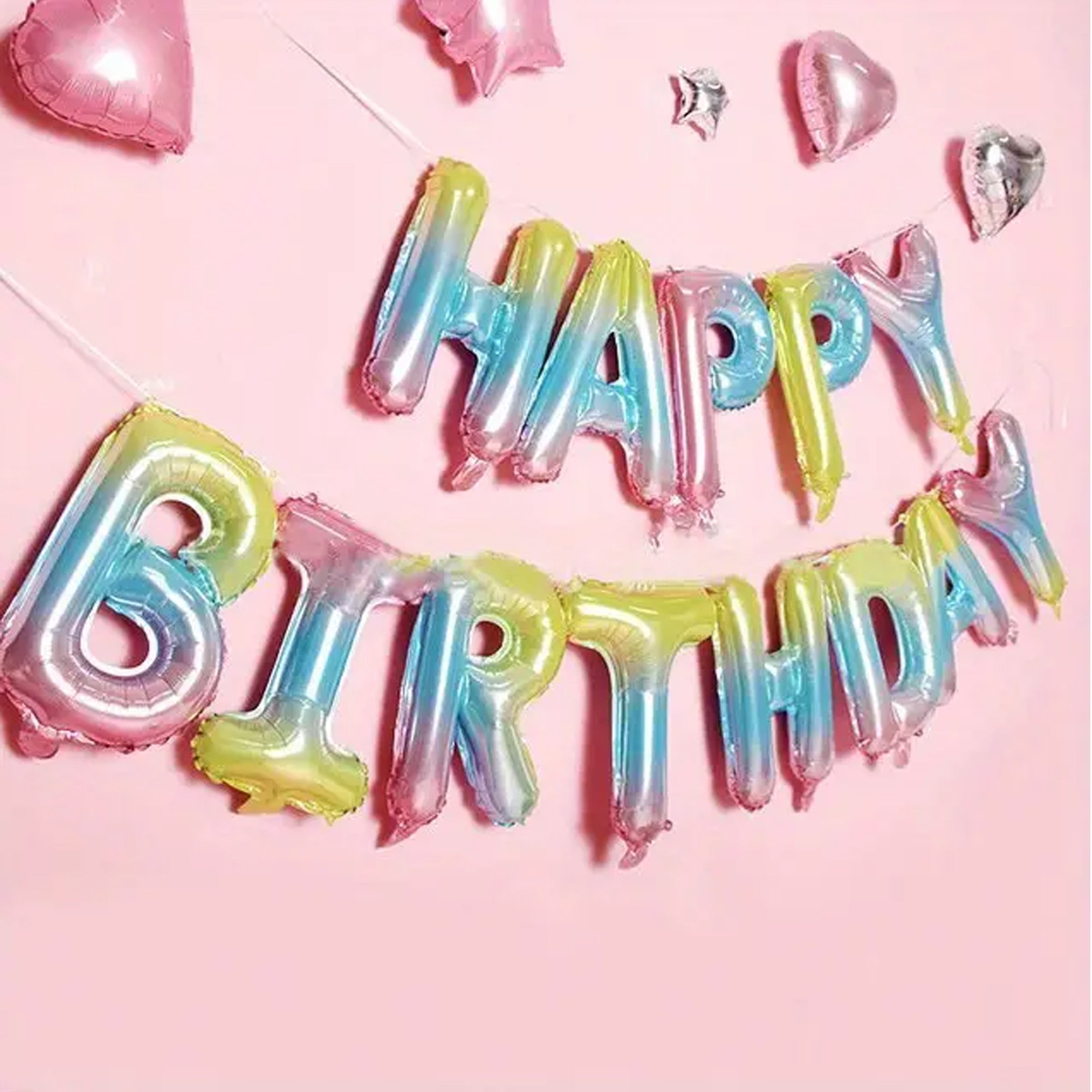 Geburtstagsdekoration Happy Birthday Schriftzug Luftballons