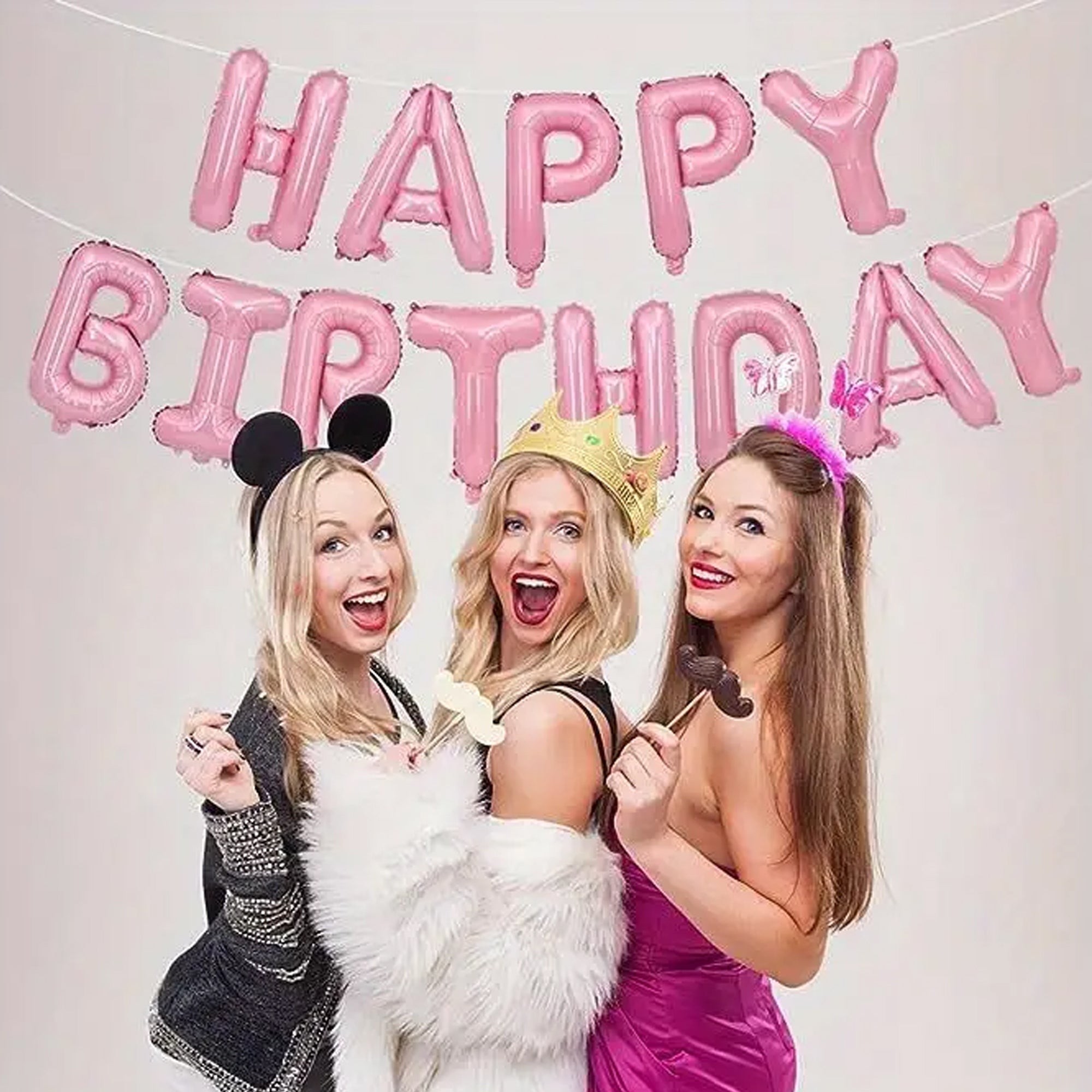 Geburtstagsdekoration Happy Birthday Schriftzug Luftballons