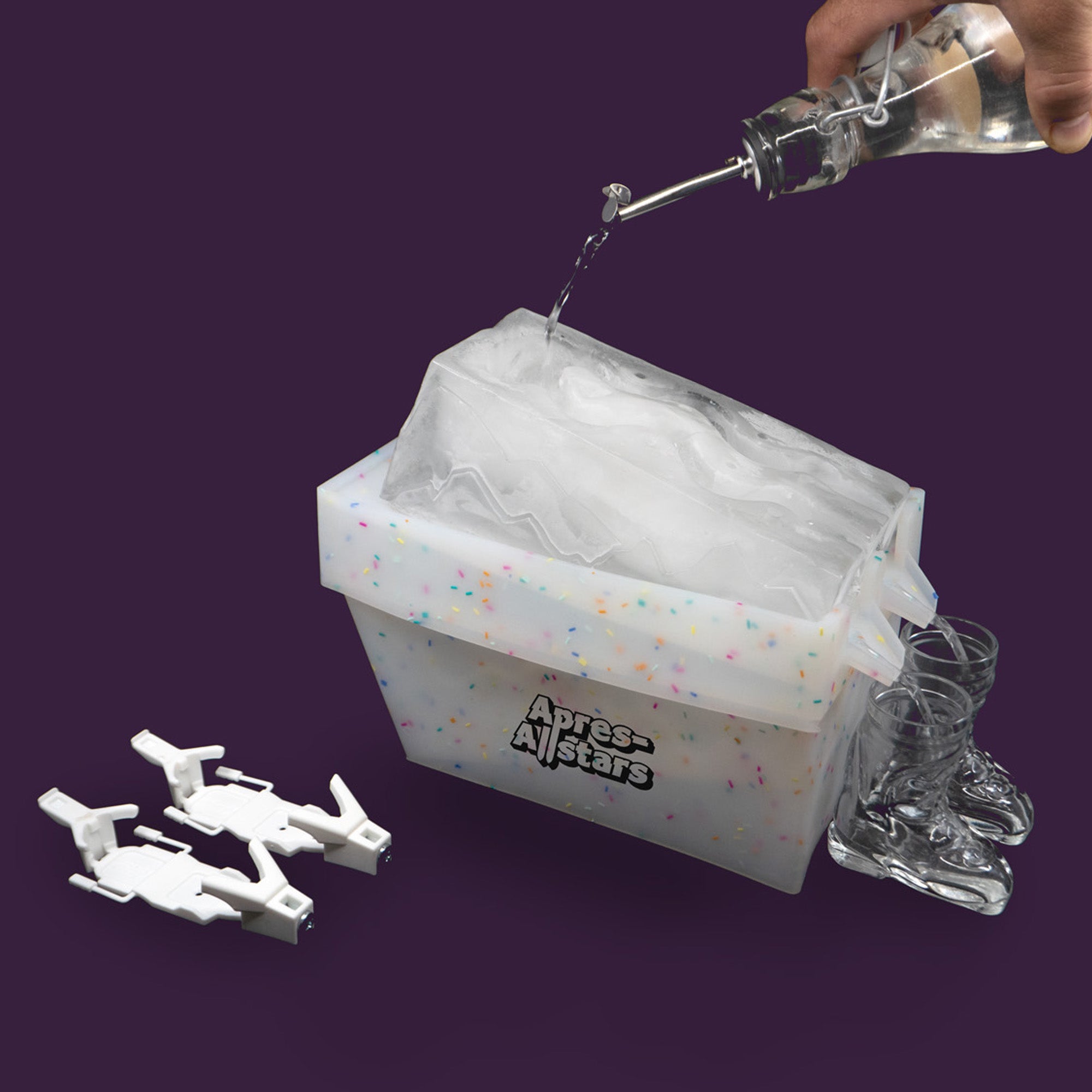 Eiswürfelform Skipiste Weltneuheit für Skigläser