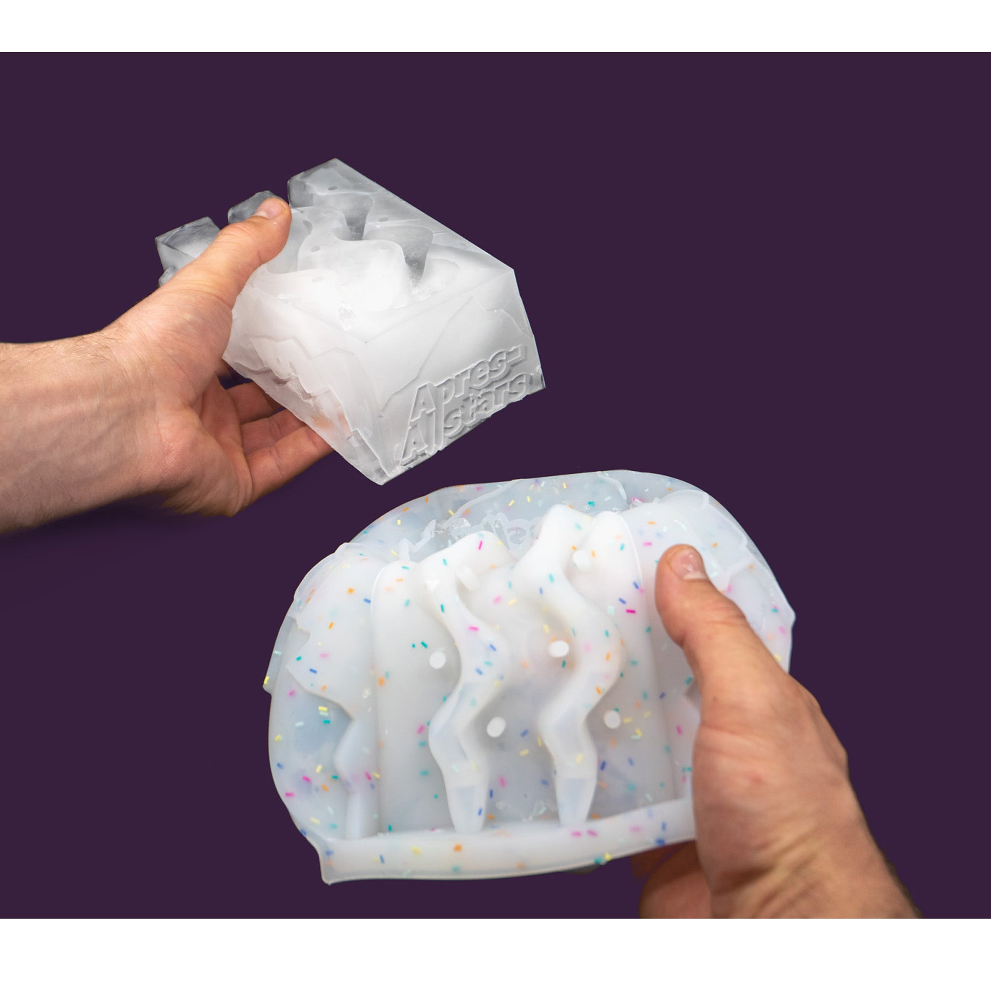 Eiswürfelform Skipiste Weltneuheit für Skigläser