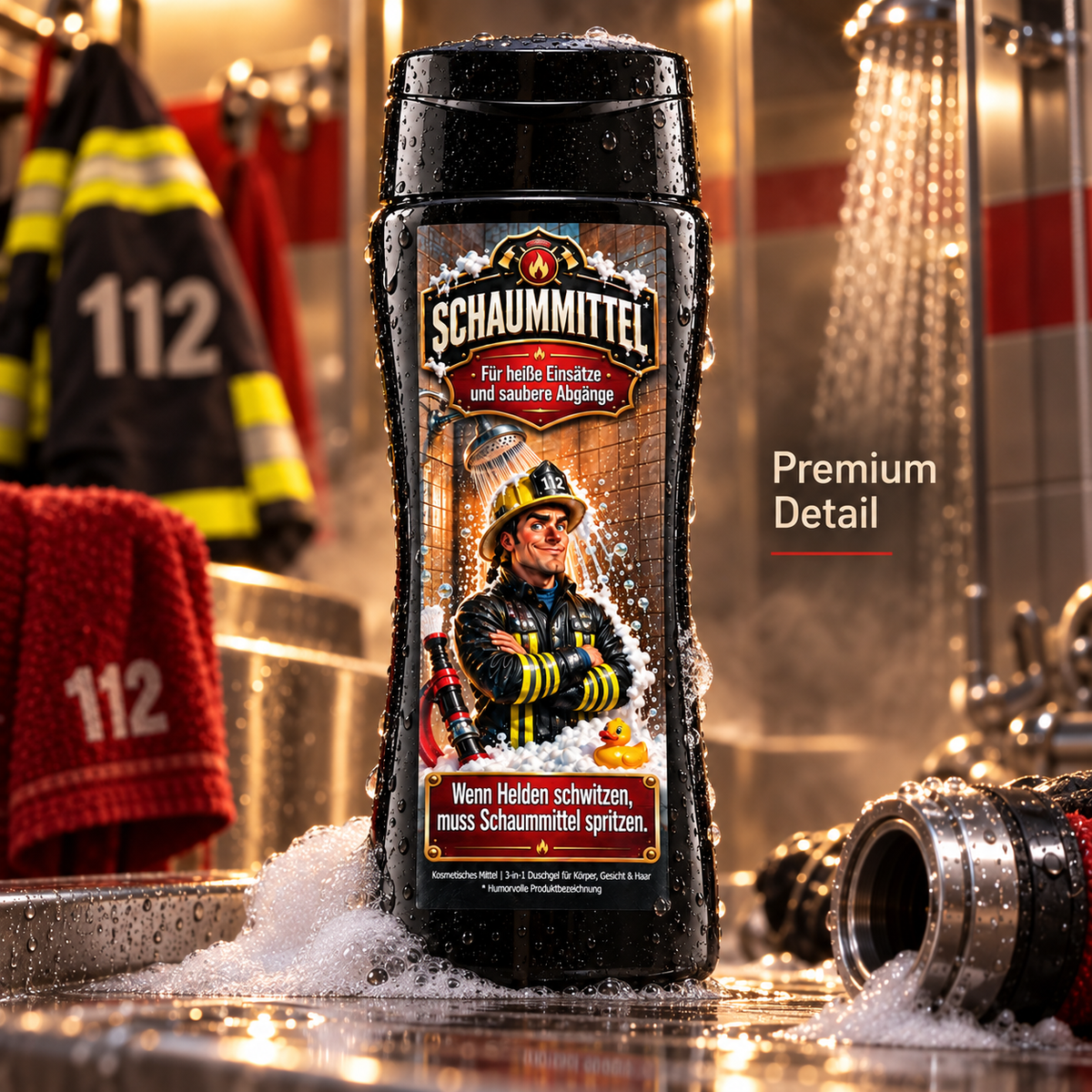 Schaummittel – lustiges 3-in-1 Feuerwehr Duschgel & Geschenk
