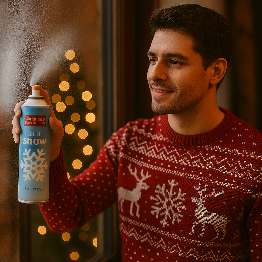 Weihnachtliches Schneespray 150 ml – Kunstschnee für Fenster & Weihnachtsdeko