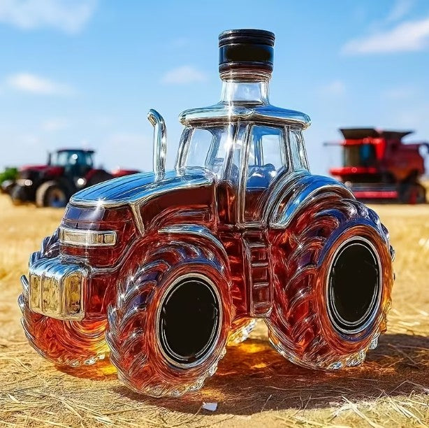 Bulldog Traktor Glaskaraffe 300 ml – Karaffe in Traktorform Männergeschenk!