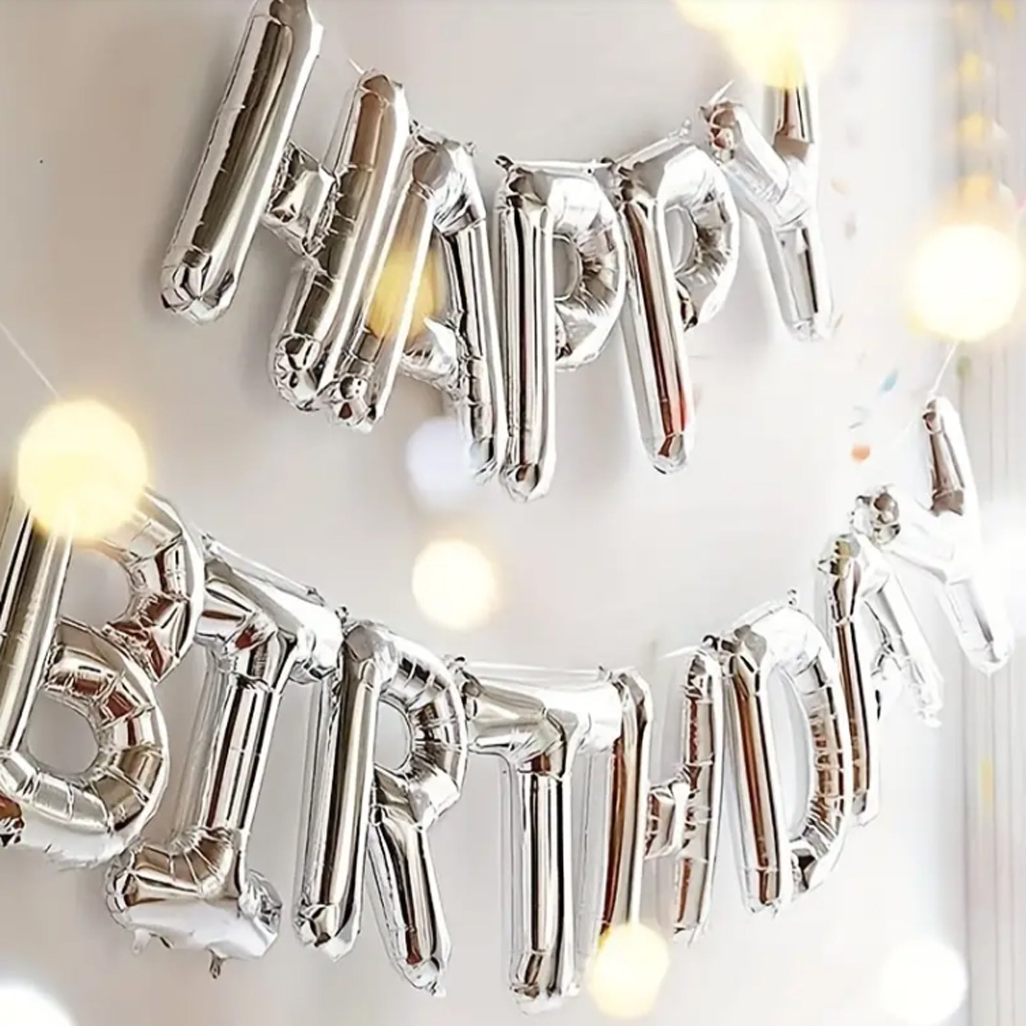 Geburtstagsdekoration Happy Birthday Schriftzug Luftballons