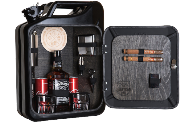 Männerhandtasche mal anders -Real Man Black Edition- Die Minibar für echte Kerle