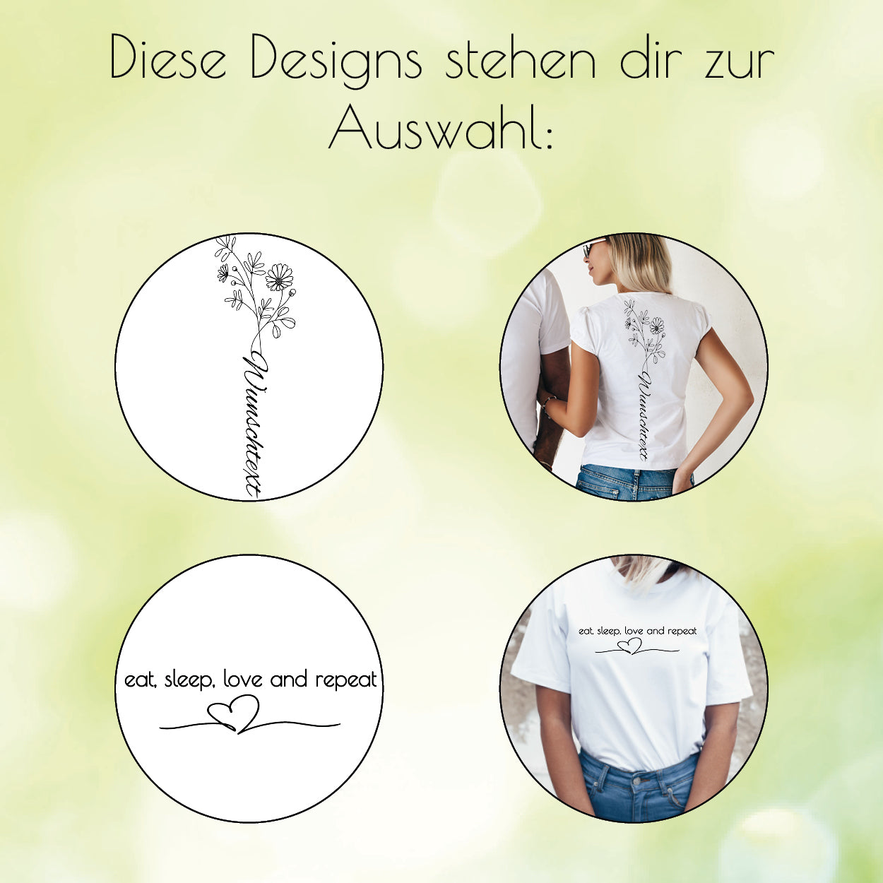 Bügelbilder - Sprüche - Shirt selbst gestalten - Wunschtext für dein T-Shirt - Spruch zum aufbügeln