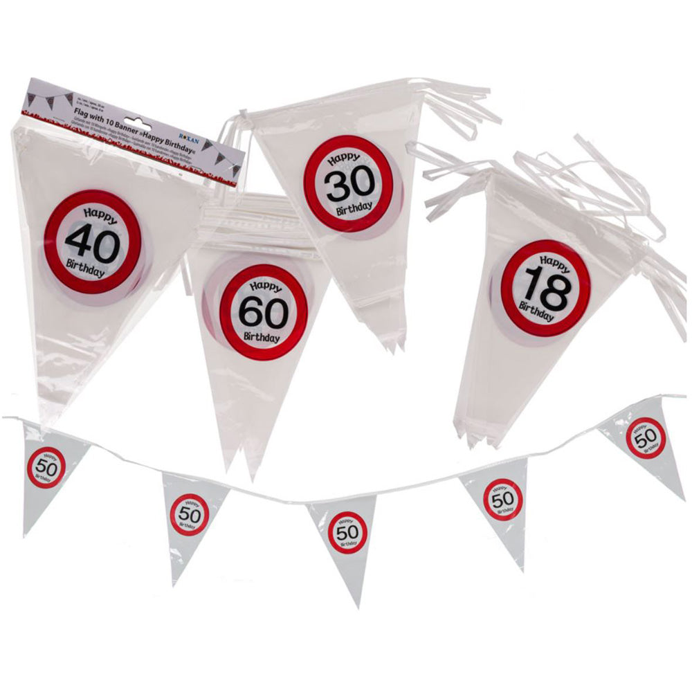 Wimpel Girlande Geburtstagsdekoration 18. 30. 40. 50. 60. Geburtstag Partydekoration