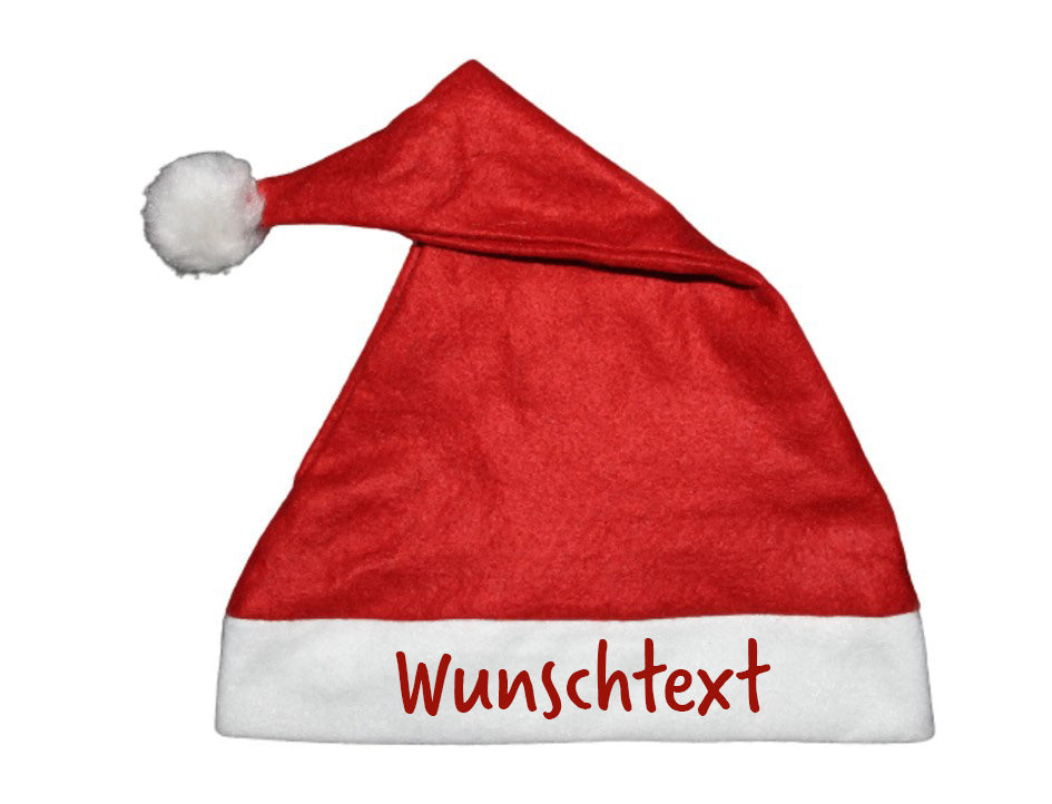 Weihnachtsmütze mit Wunschtext | Nikolausmütze | Weihnachtsmarkt