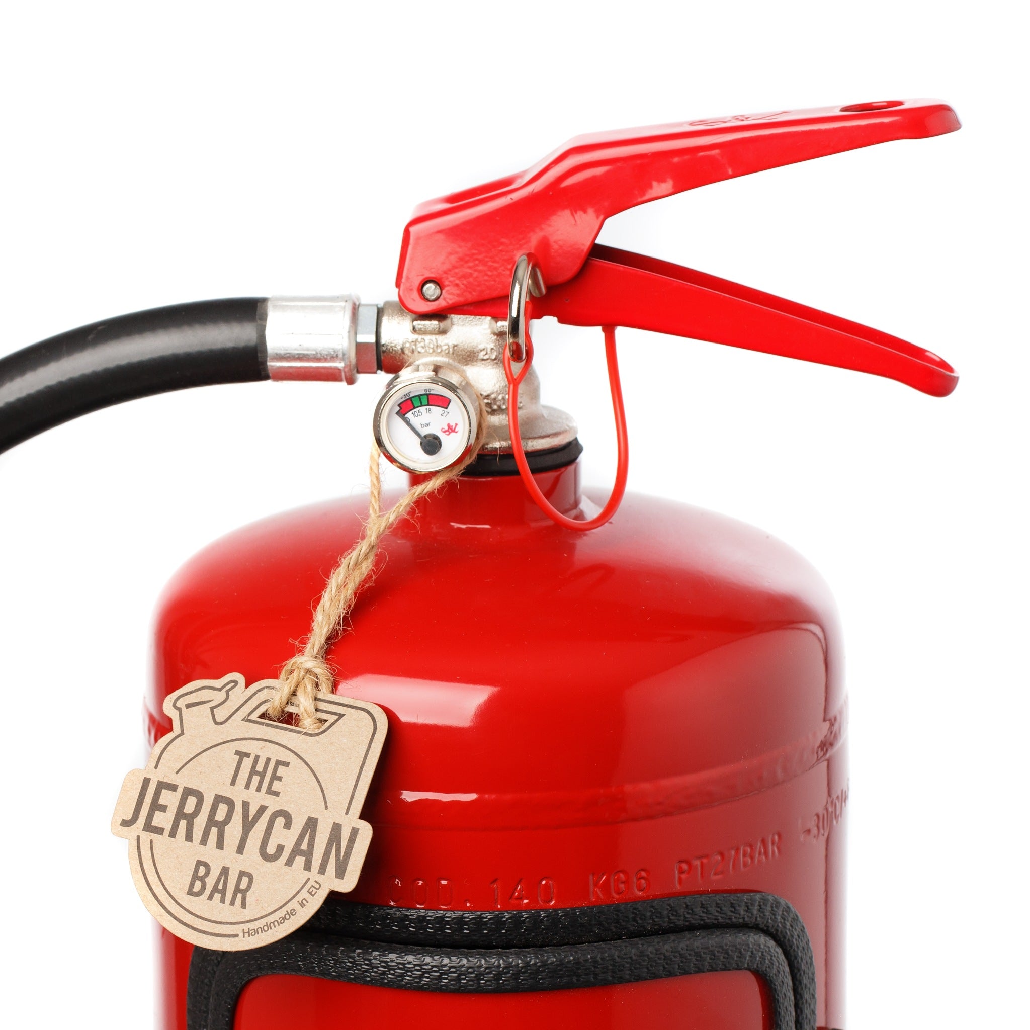 Firebar Feuerlöscher Feuerwehr Minibar Bar rot