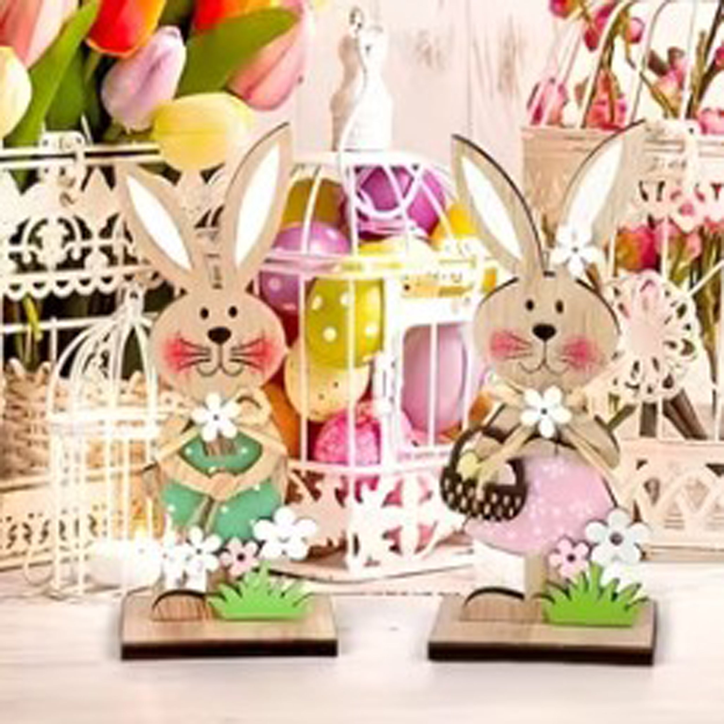 Osterhasen Osterdeko Deko Frühlingsdekoration