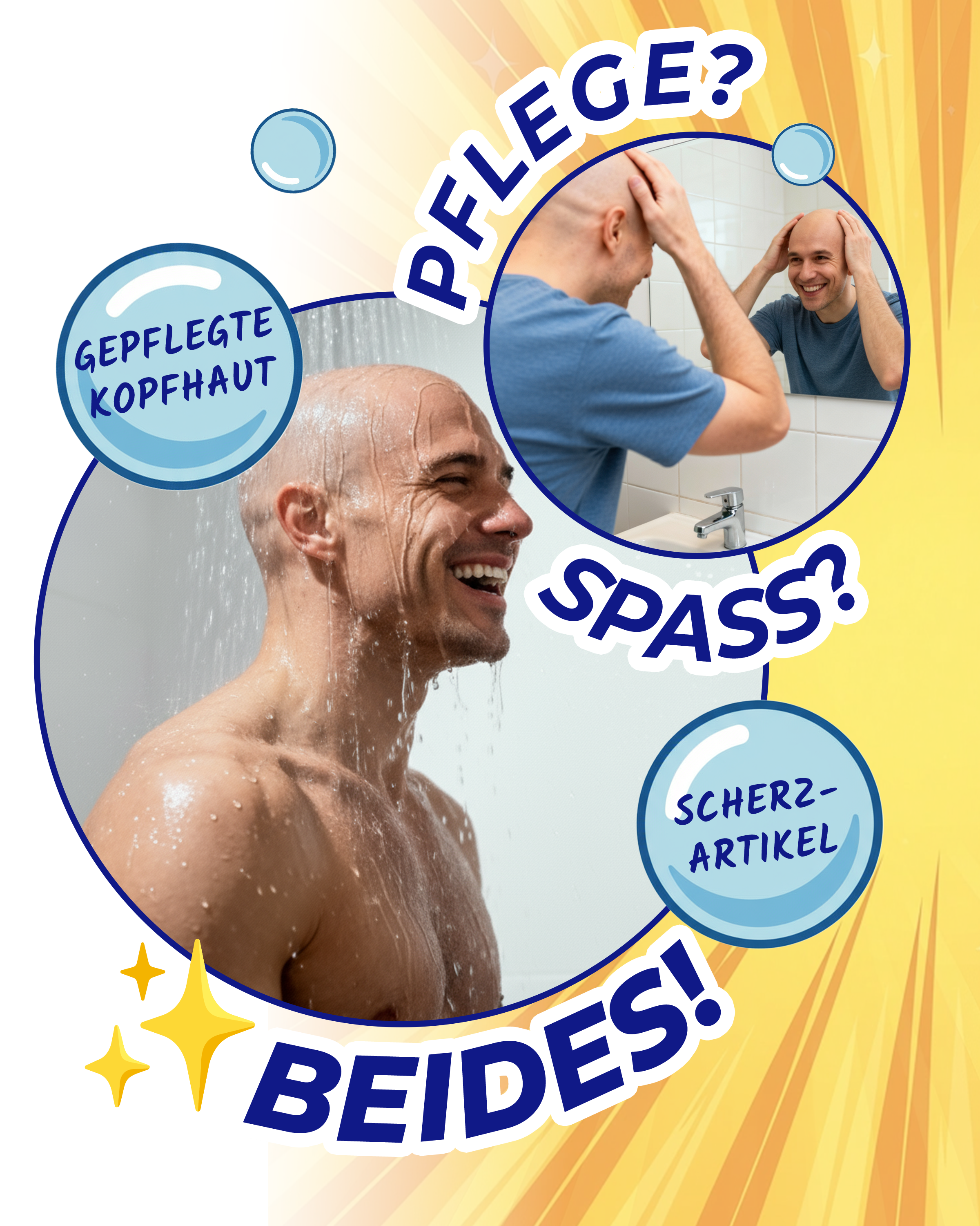 😇GlatzenPolitur - Das legendäre Männerduschgel für strahlend-glänzende Köpfe & gepflegten Humor! | einzigartige Geschenkidee und Männergeschenk 😂