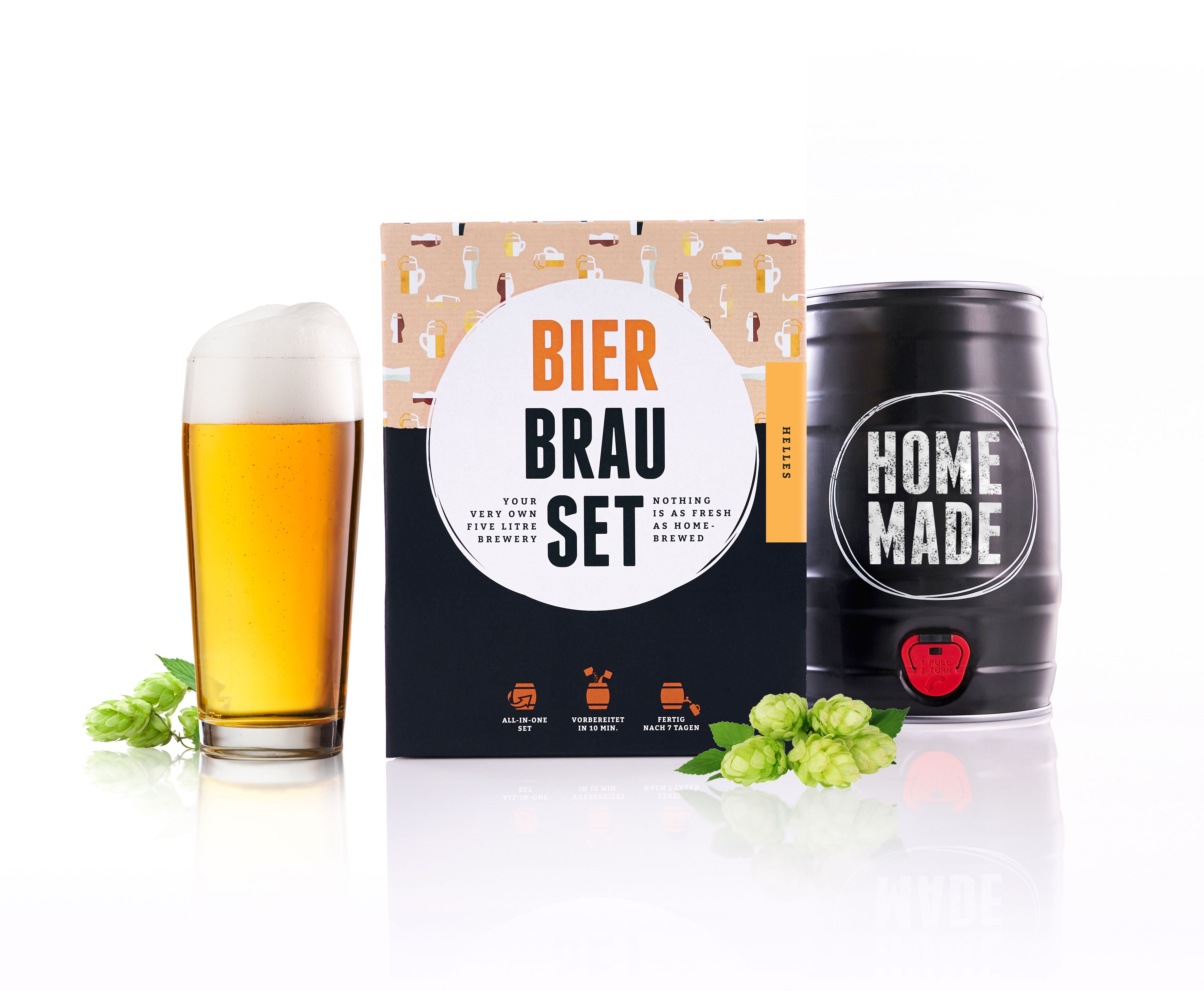 Bierbrauset zum Selberbrauen 5L – Geschenk für Männer, Papa & Bierliebhaber - Braufässchen