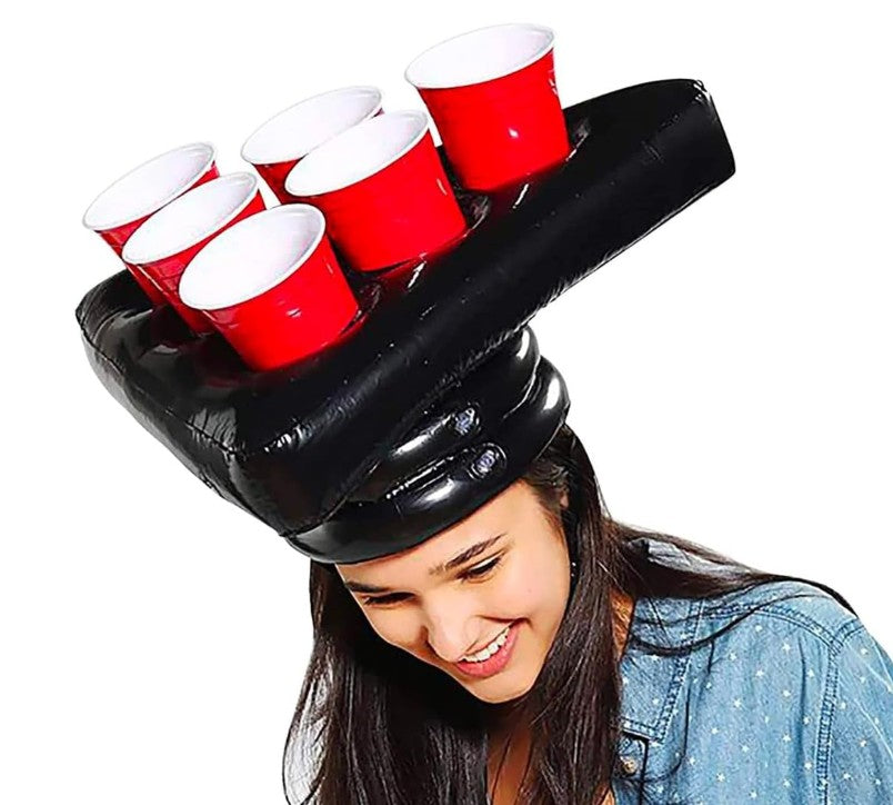 Beer Pong Mütze - BierPong für den Kopf - Trinkspiel