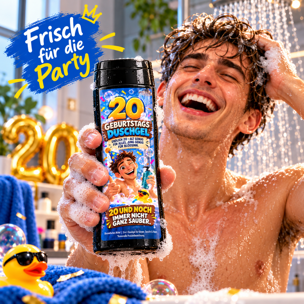 20er Duschgel – lustiges 3-in-1 Duschgel zum 20. Geburtstag