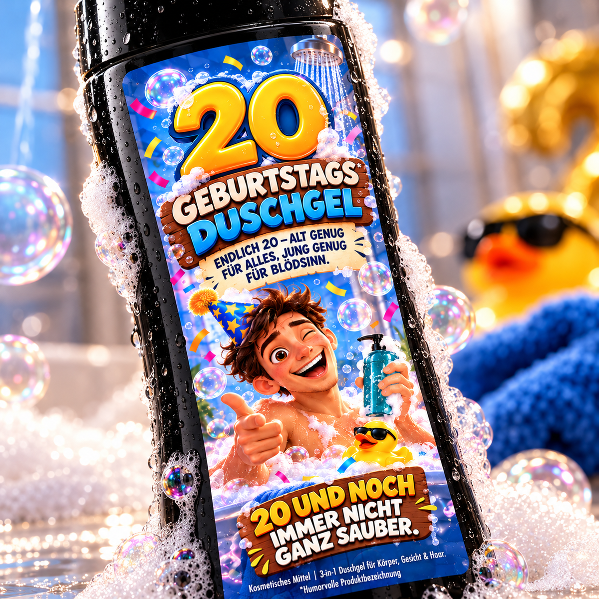 20er Duschgel – lustiges 3-in-1 Duschgel zum 20. Geburtstag