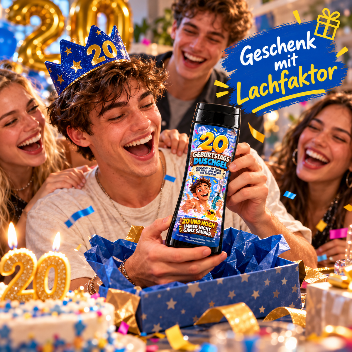 20er Duschgel – lustiges 3-in-1 Duschgel zum 20. Geburtstag