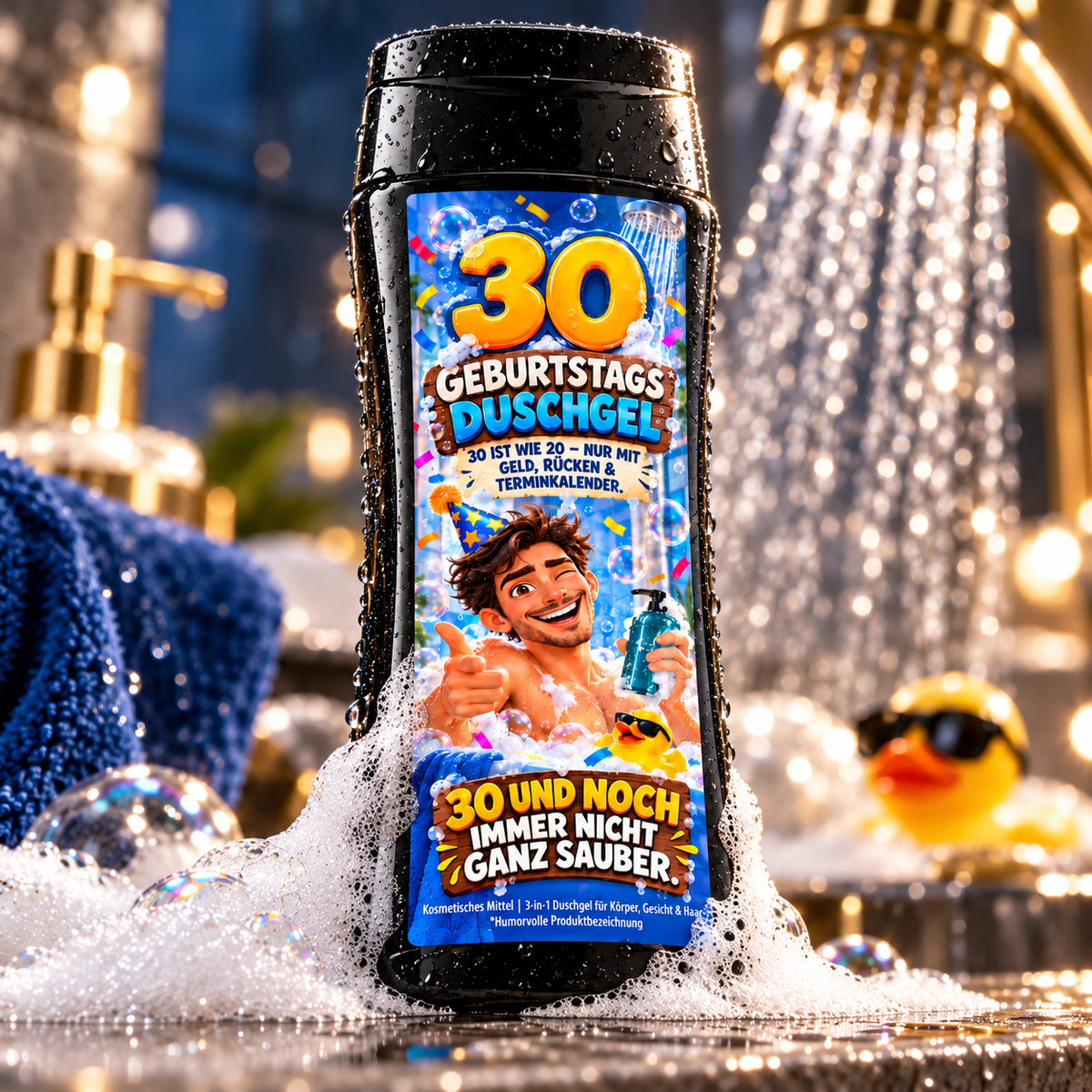 30er Duschgel – lustiges 3-in-1 Duschgel zum 30. Geburtstag