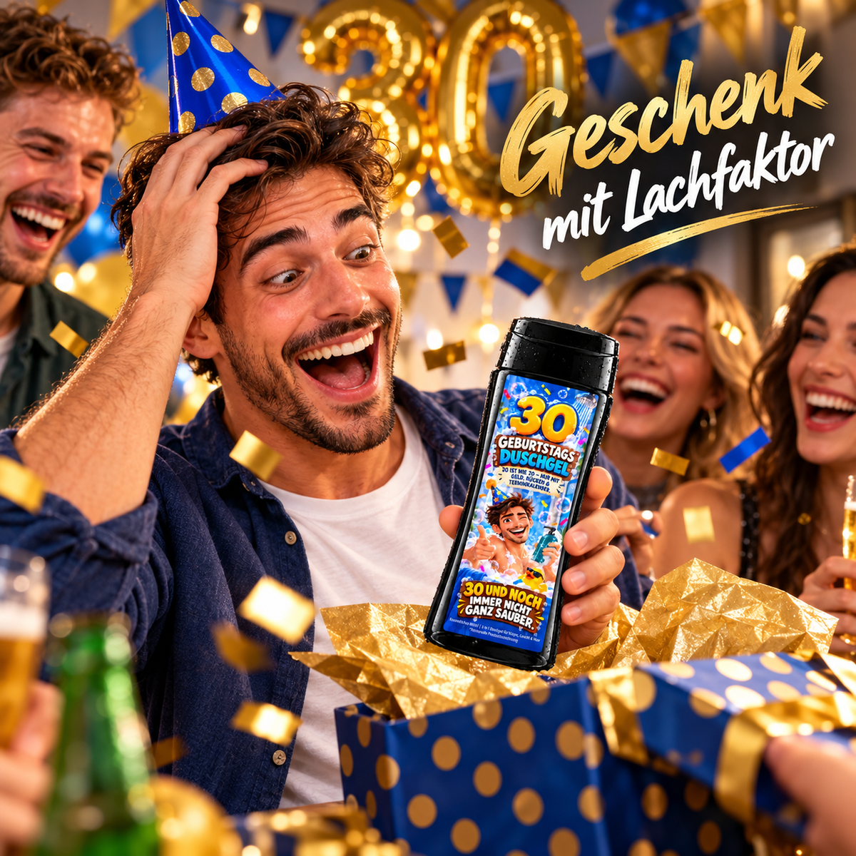 30er Duschgel – lustiges 3-in-1 Duschgel zum 30. Geburtstag