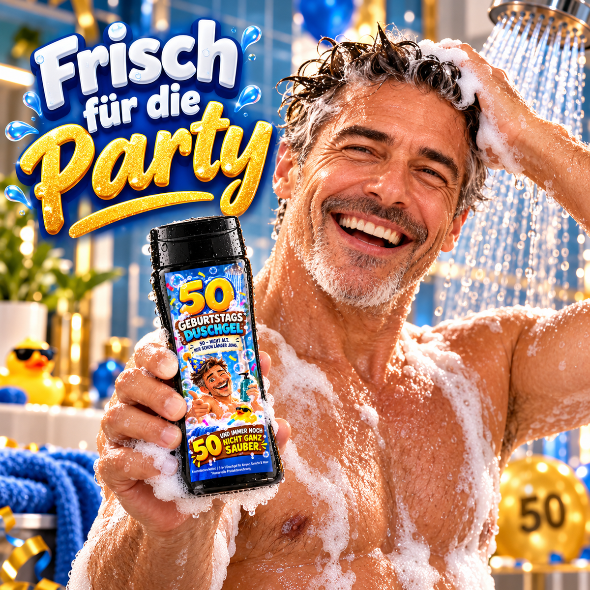 50er Duschgel – lustiges 3-in-1 Duschgel zum 50. Geburtstag