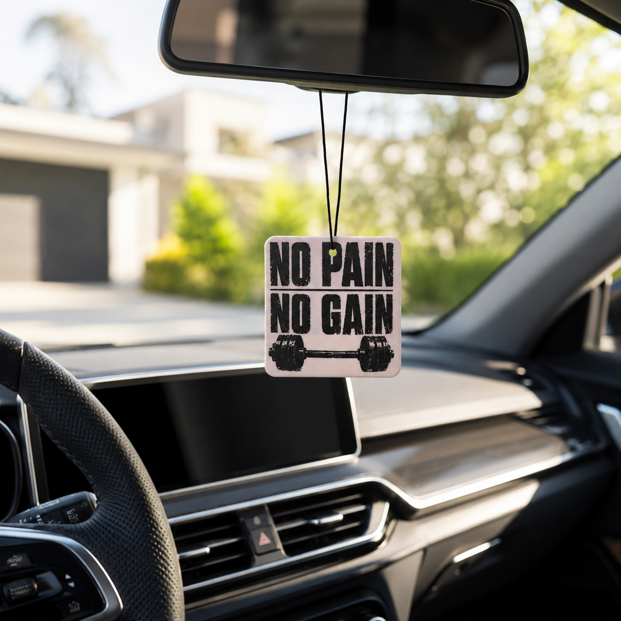 No Pain No Gain Duftbaum fürs Auto - Fitnessfans, Bodybuilder & Gym Bros