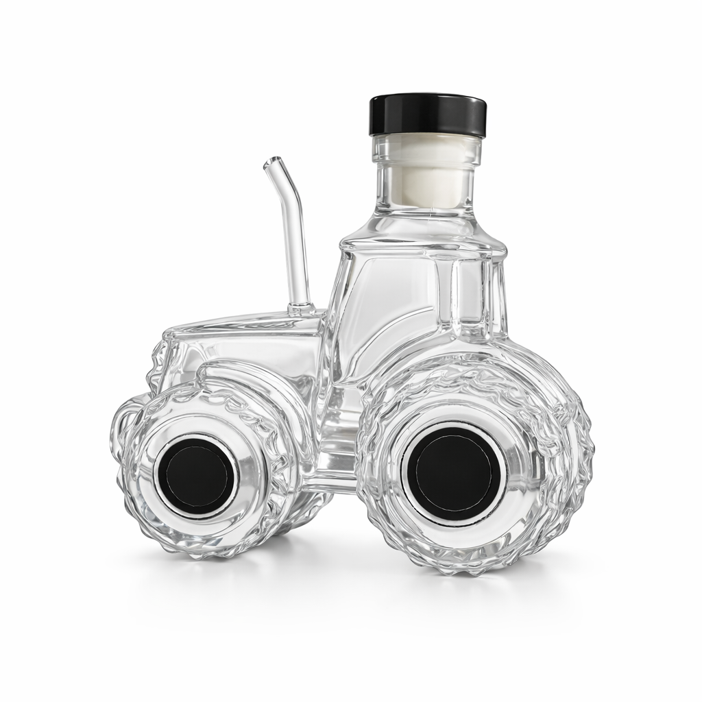 Bulldog Traktor Glaskaraffe 300 ml – Karaffe in Traktorform Männergeschenk!