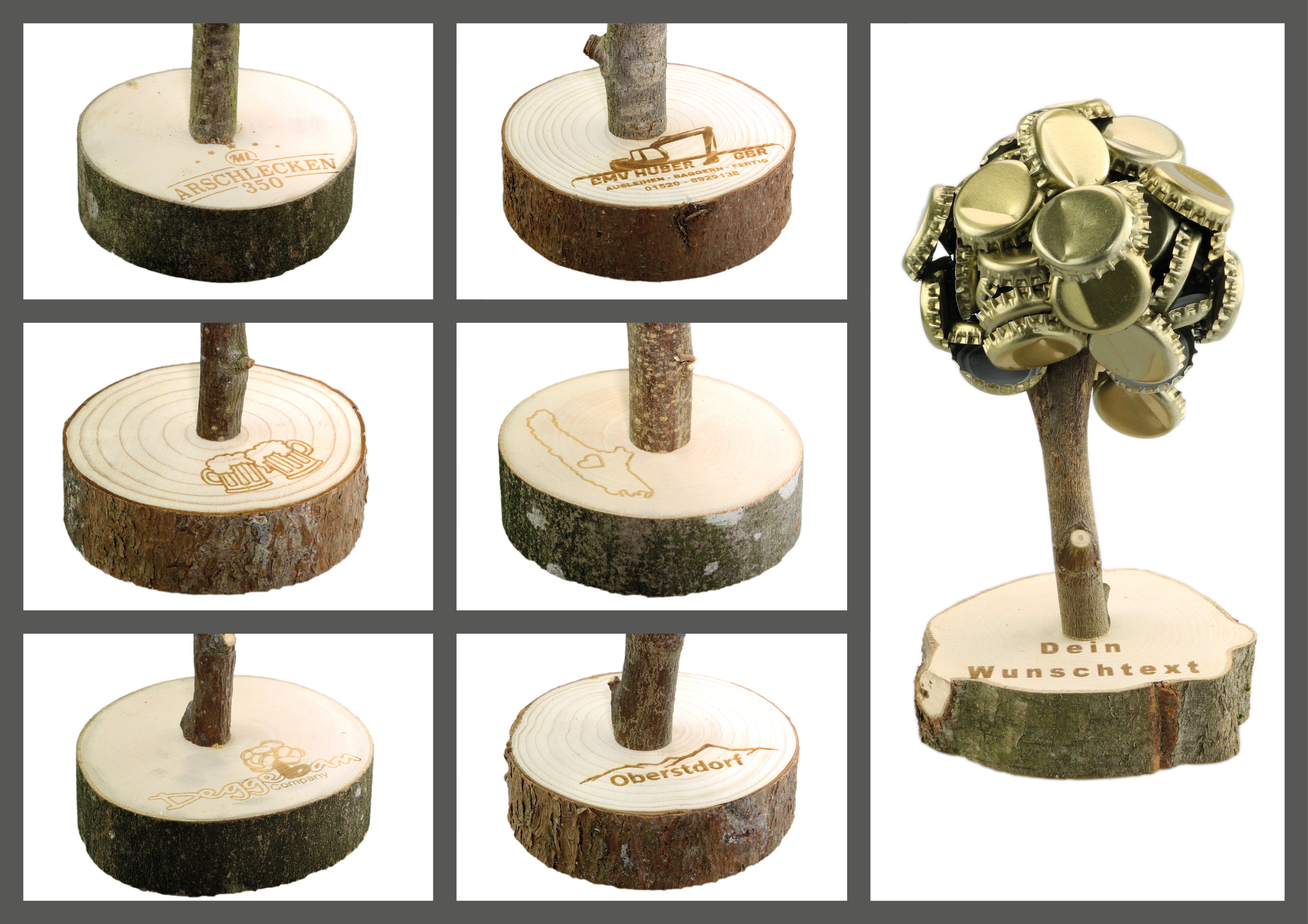 Deckelbaum Magnetbaum mit verschiedener Gravur