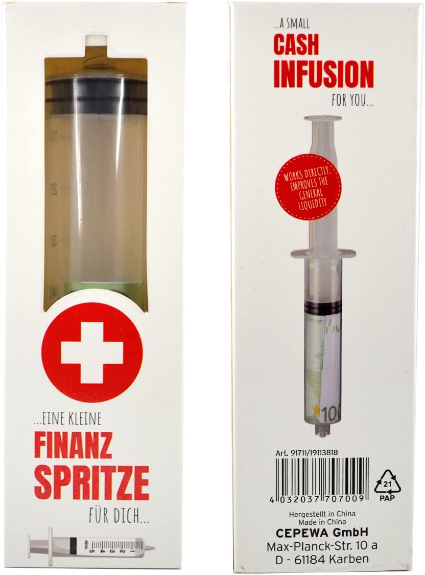 Finazspritze Geldspritze Geldgeschenk Geschenk Geld Geldversteck