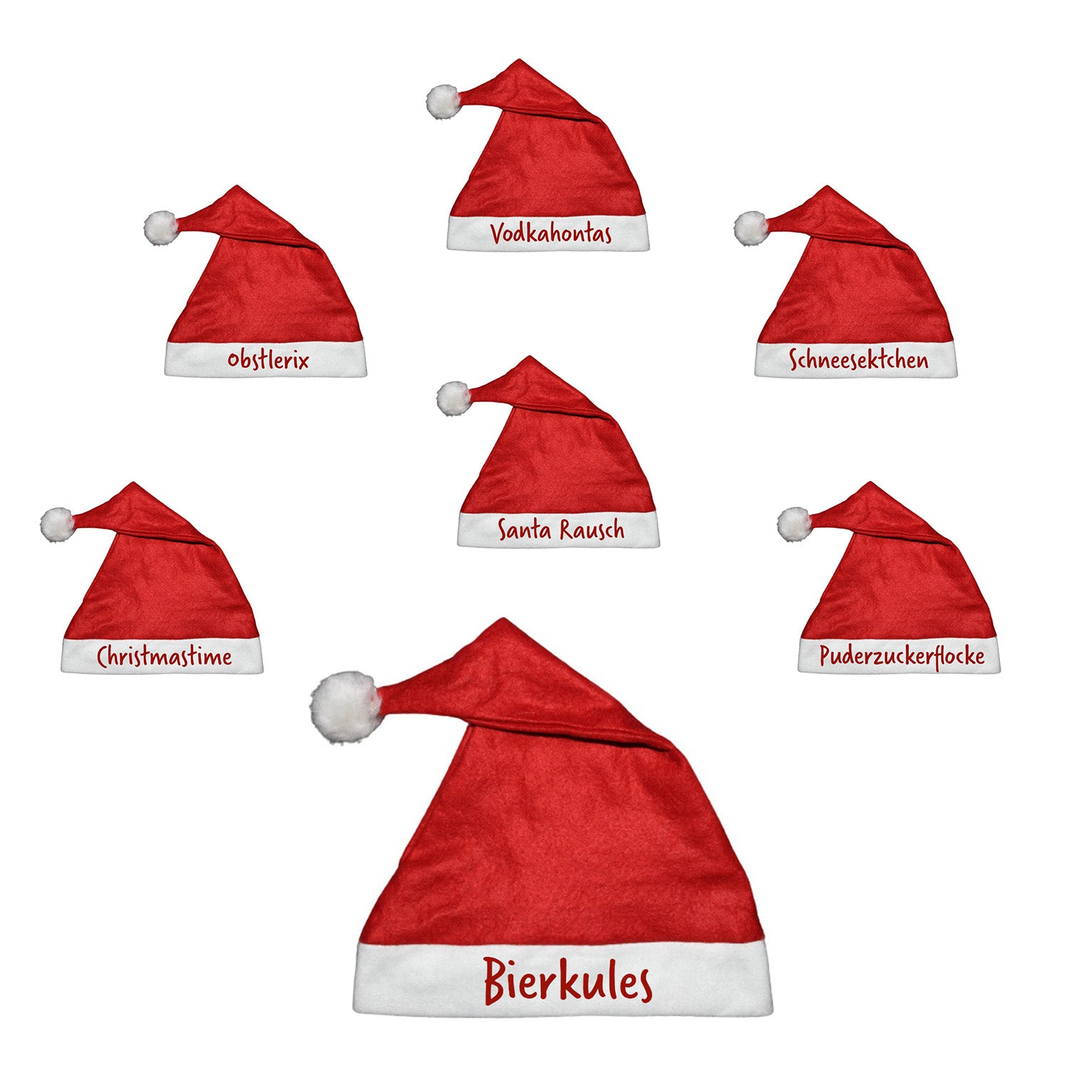 Weihnachtsmütze | Nikolausmütze | Weihnachtsmarkt | mit Spruch Wunschtext