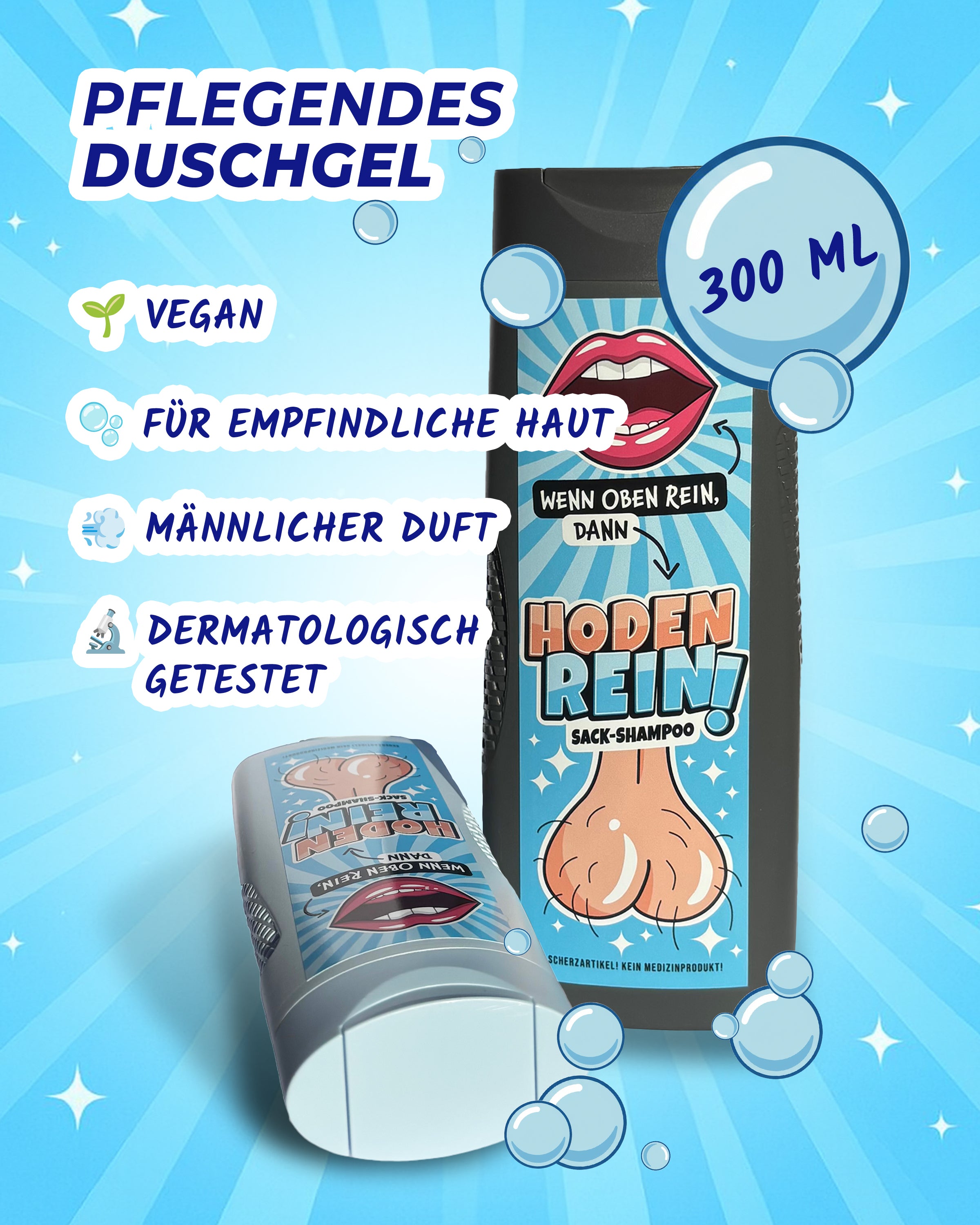 Duschgel Hodenrein Geschenkidee lustiges Geschenk für Männer 